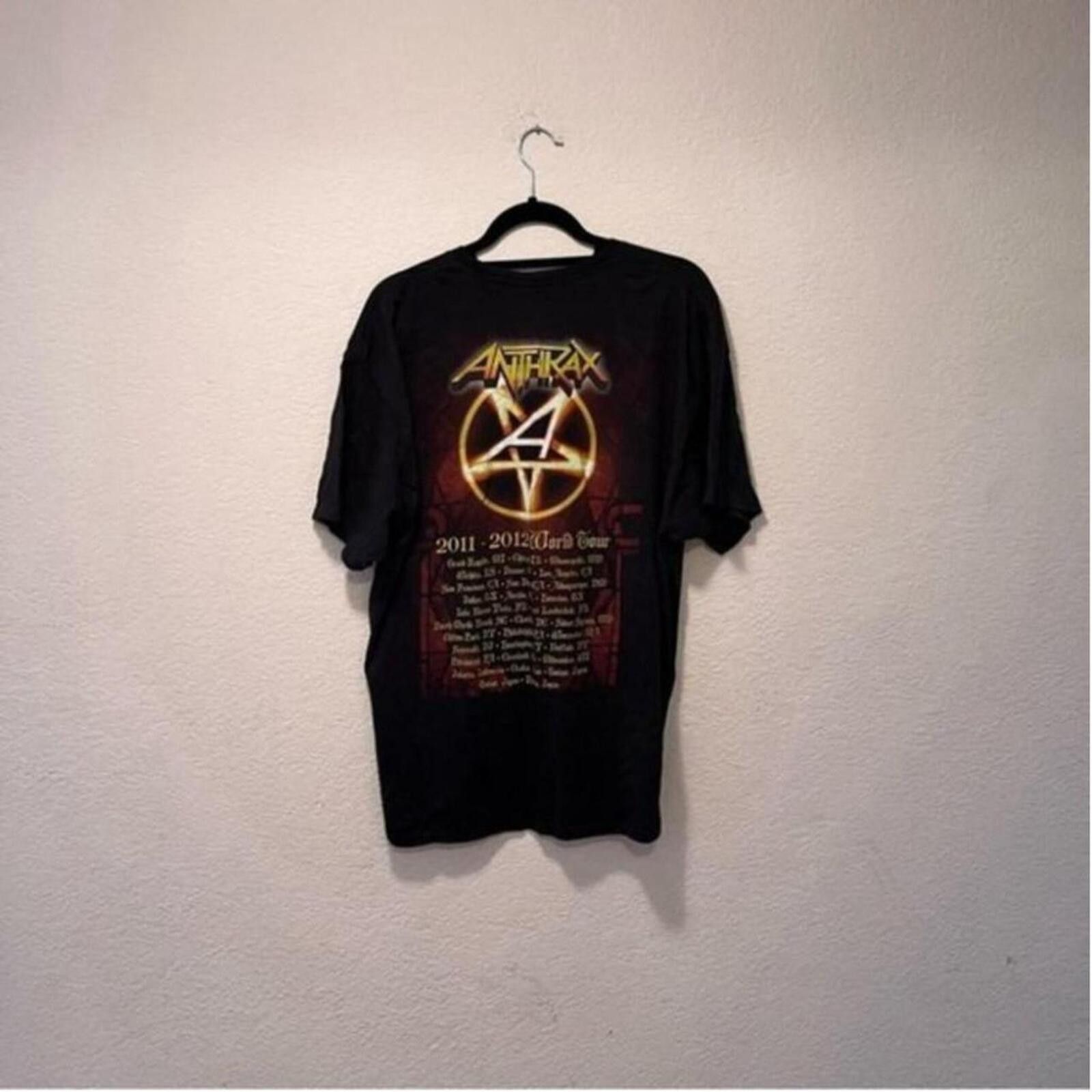 Other Anthrax 2011-2012 Tour Black Graphic T-Shirt Size US L / EU 52-54 / 3 - 3 Thumbnail