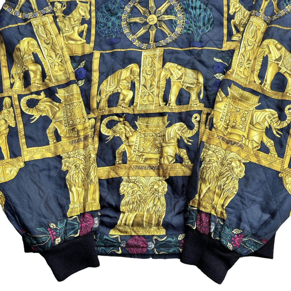 Hermes Vintage Hermes "Torana" Silk Bomber Jacket Size US S / EU 44-46 / 1 - 8 Thumbnail