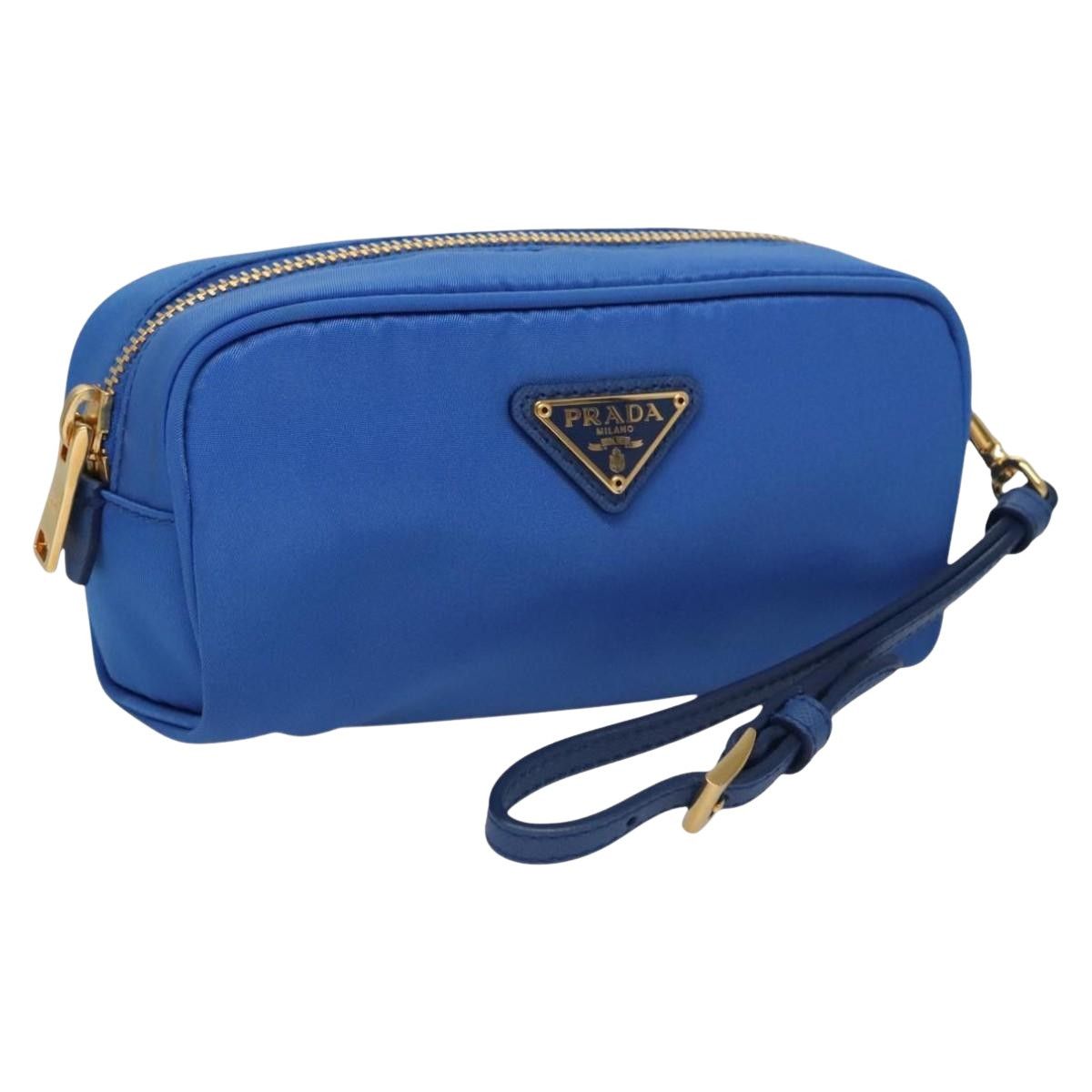 Prada Blue Nylon Clutch Bag (Pre-Owned) Size ONE SIZE - 1 Thumbnail