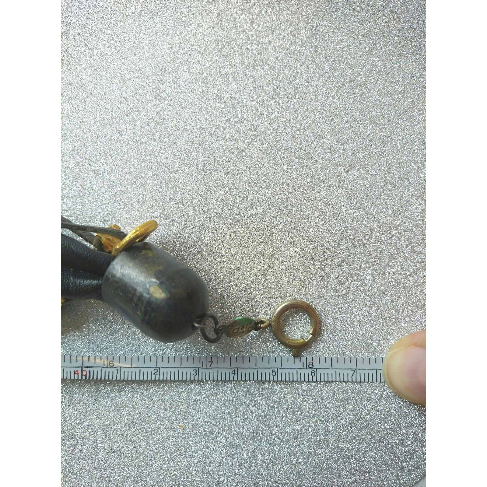 The Unbranded Brand Vintage Pi & Pa Black Brown Leather Statement Necklace Size ONE SIZE - 3 Thumbnail