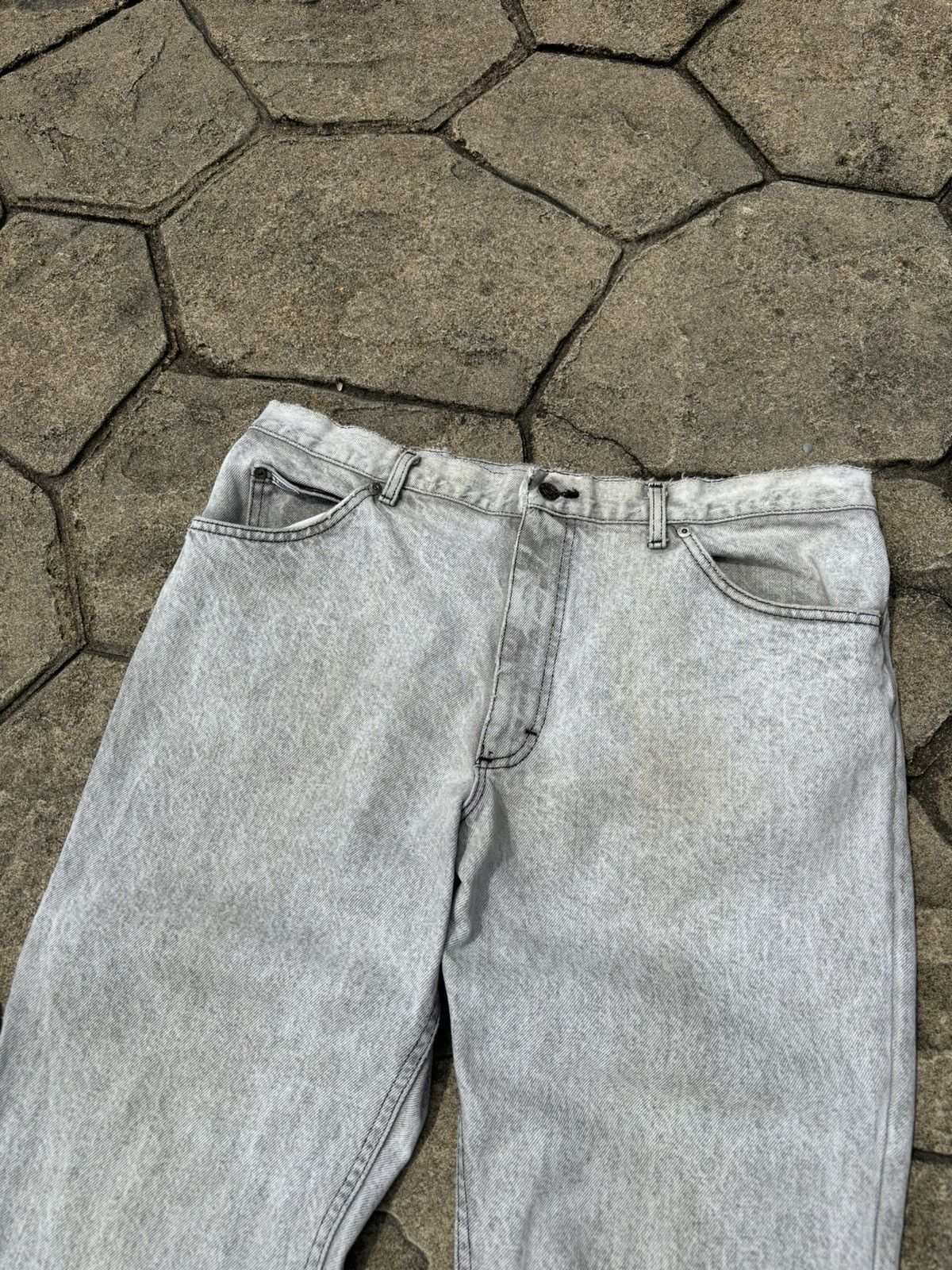 Lee × Vintage Vintage 90s Lee Faded Workwear Blue Jeans Size US 38 / EU 54 - 2 Thumbnail