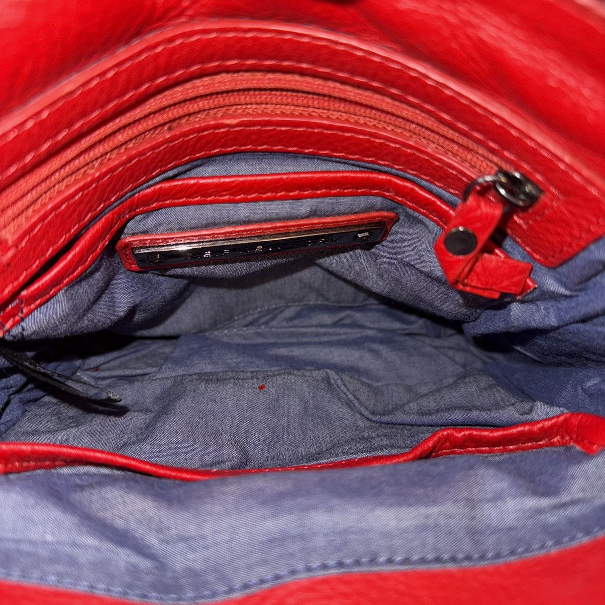 Vintage Vintage S.E.F New York small red leather crossbody bag Size ONE SIZE - 7 Thumbnail