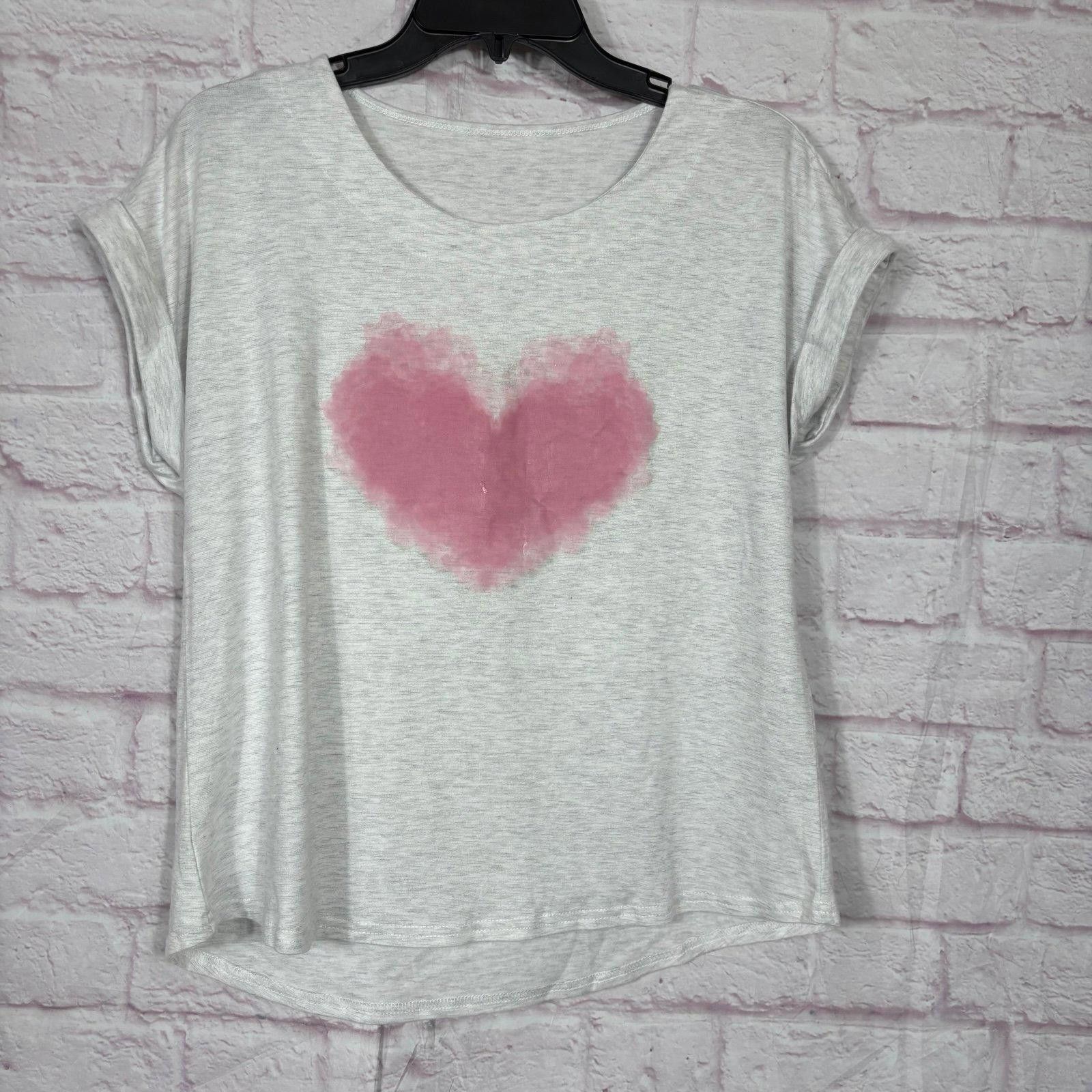 Other Short Sleeve T-Shirt with Pink Heart Graphic Girls XL Size XL / US 12-14 / IT 48-50 - 1 Thumbnail
