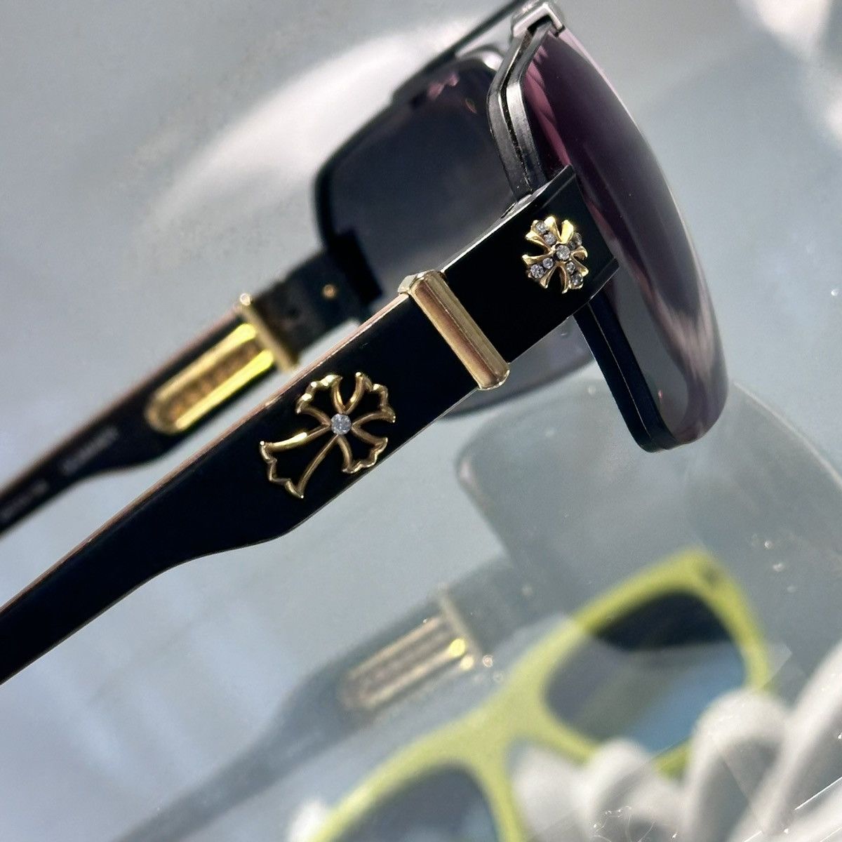 Chrome Hearts Chrome Hearts 💎 JEWEL Gummer 1/1 ‘Dark Triad’ Sunglasses Size ONE SIZE - 6 Thumbnail