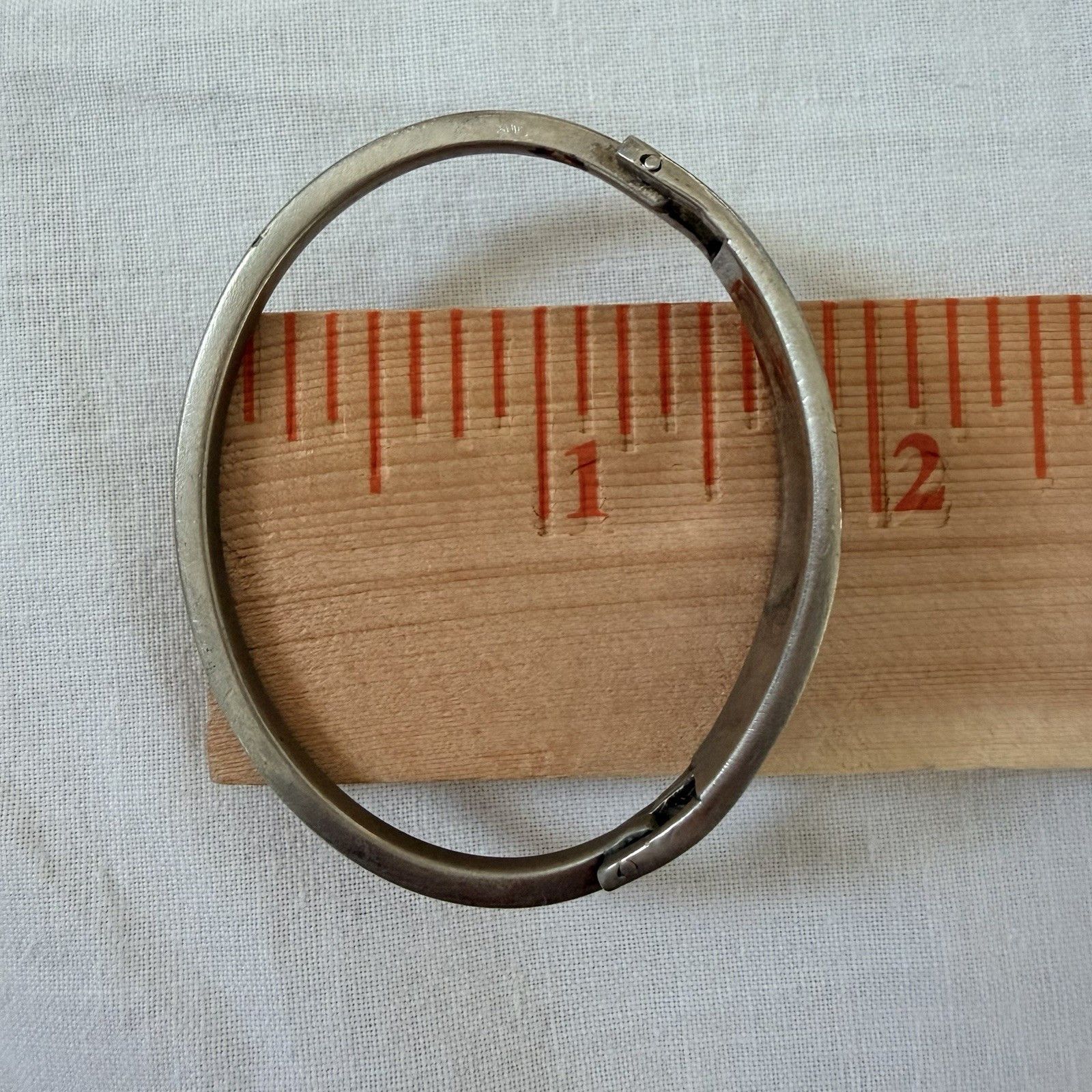 Other Taxco Mexico Sterling Silver Hinged Bangle Abalone Turquoise Size ONE SIZE - 13 Thumbnail