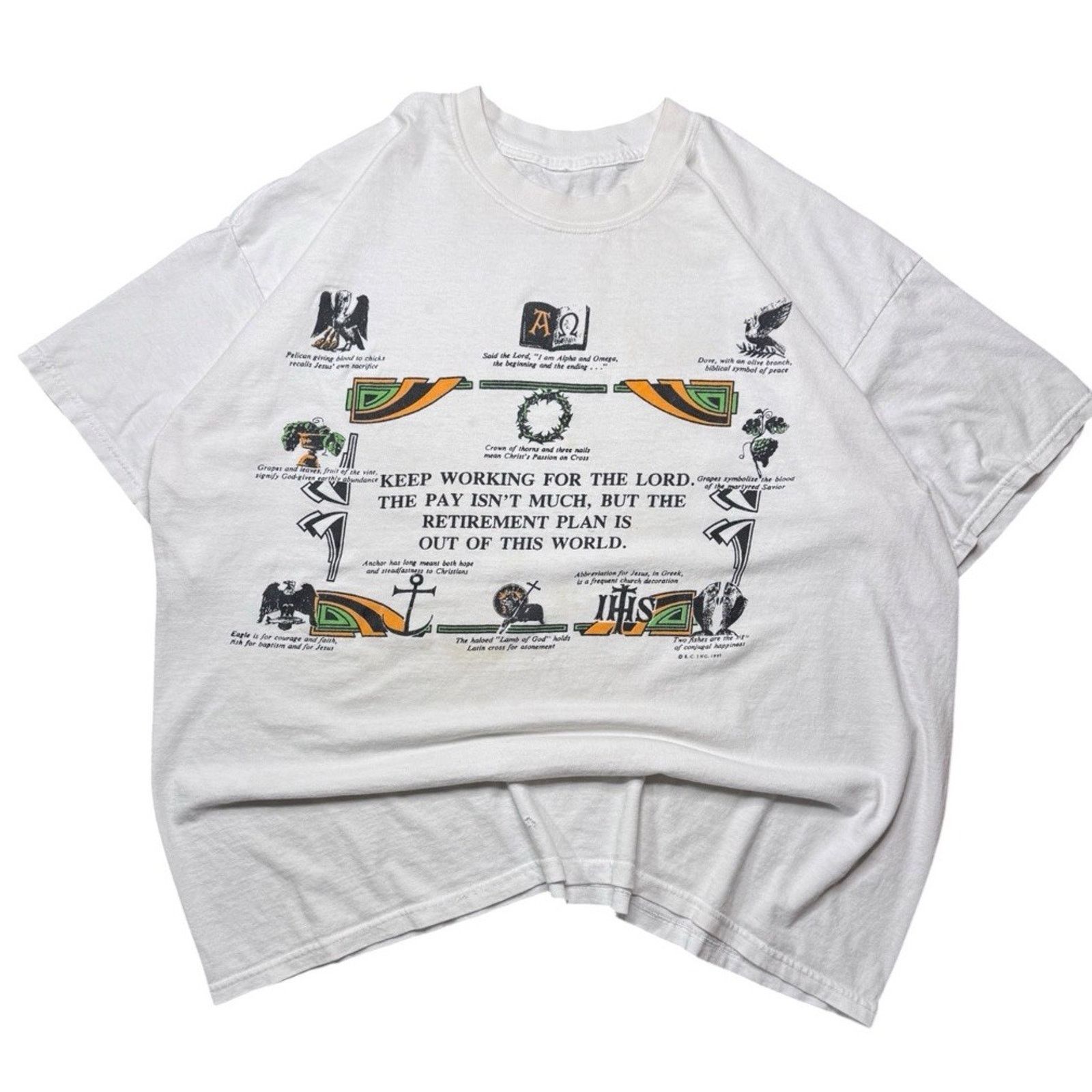 Other Vintage 90s Keep Working For The Lord Jesus shirt Men XL Size US XL / EU 56 / 4 - 1 Thumbnail