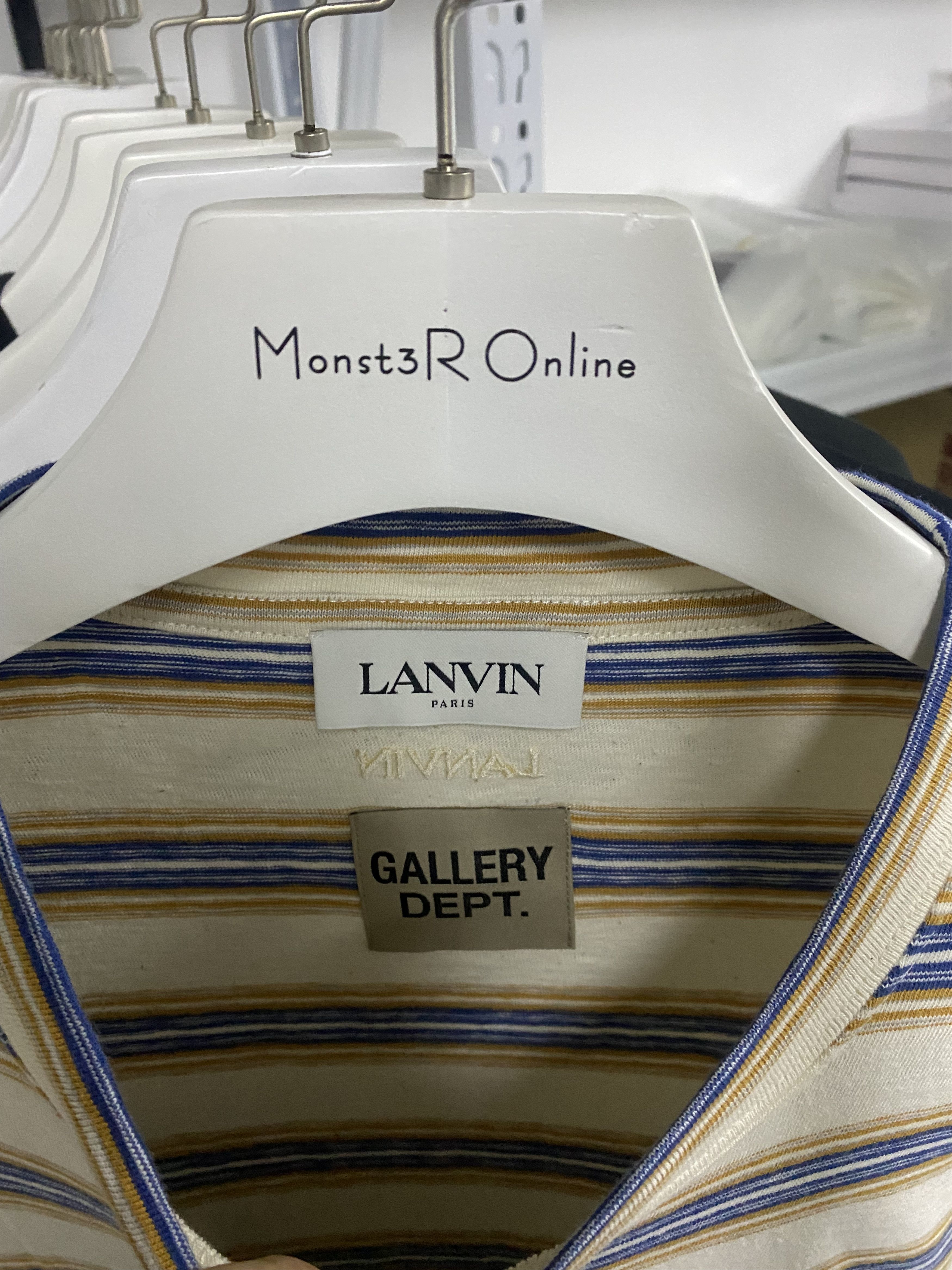 Gallery Dept. × Lanvin Gallery Dpet. x Lanvin Striped Paint Splatter Logo T-Shirt Size US XL / EU 56 / 4 - 4 Thumbnail