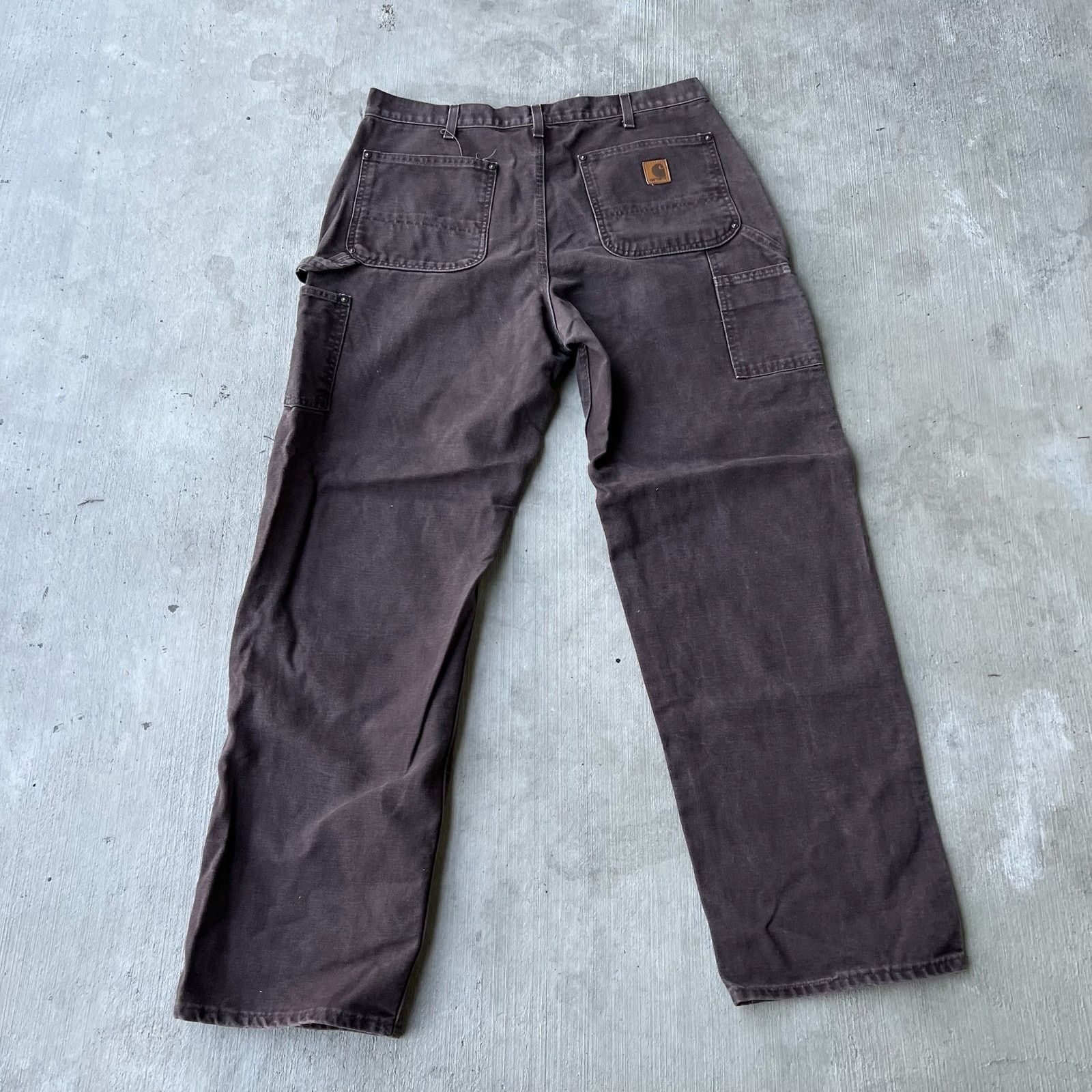 Carhartt × Vintage Carhartt brown double knee work wear carpenter pants Size US 35 - 5 Thumbnail