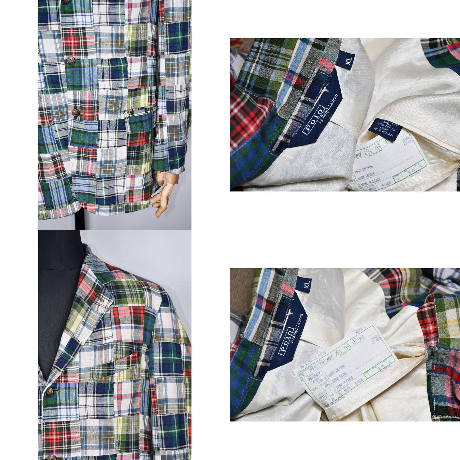 Polo Ralph Lauren Polo Ralph Lauren Jacket XL Men Cotton Multicolor Patchwork Sport Coat Blazer Cardigan? Size US XL / EU 56 / 4 - 8 Thumbnail