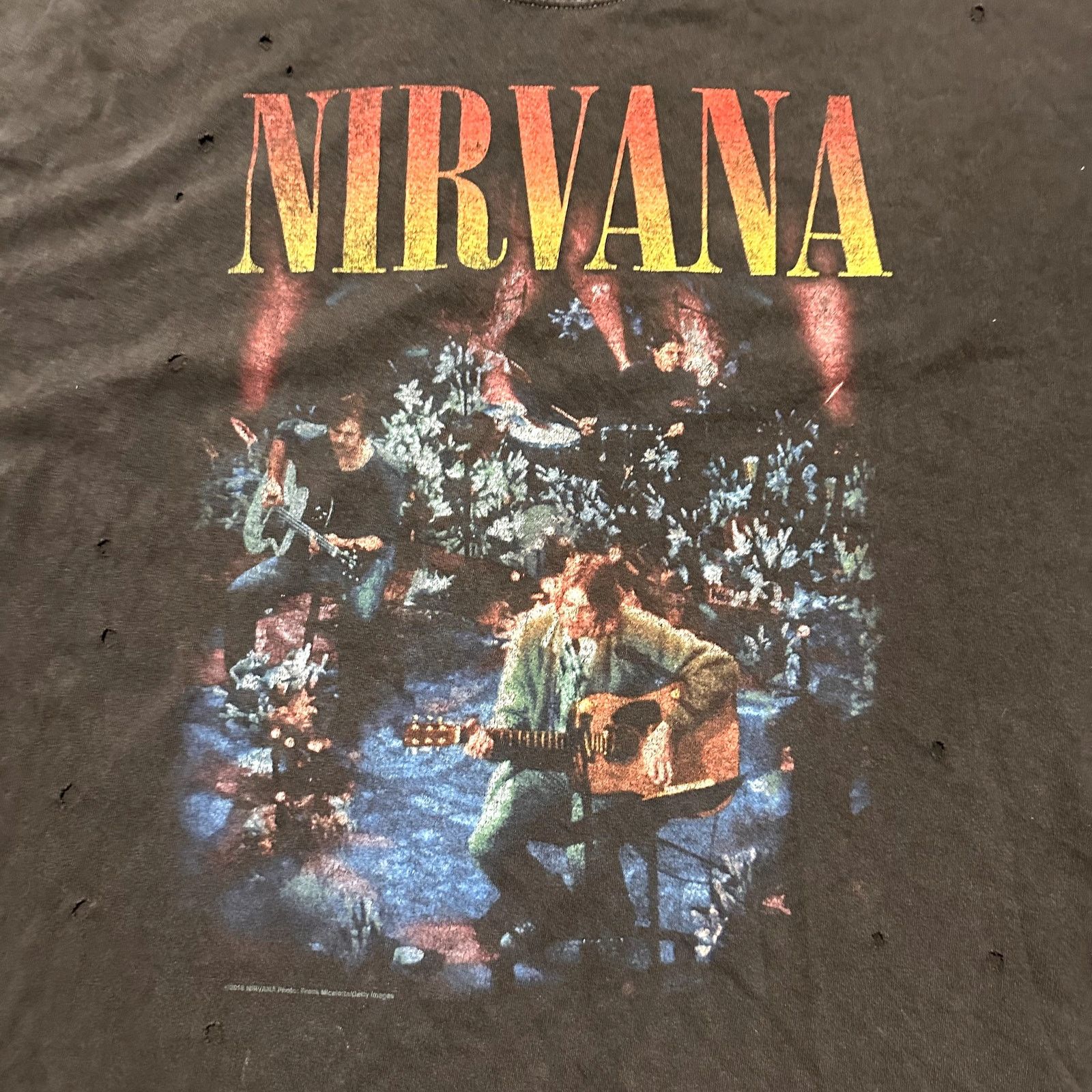 & Other Stories 2018 Modern Distressed Trashed Oversized Nirvana T-Shirt Size US XXL / EU 58 / 5 - 2 Thumbnail