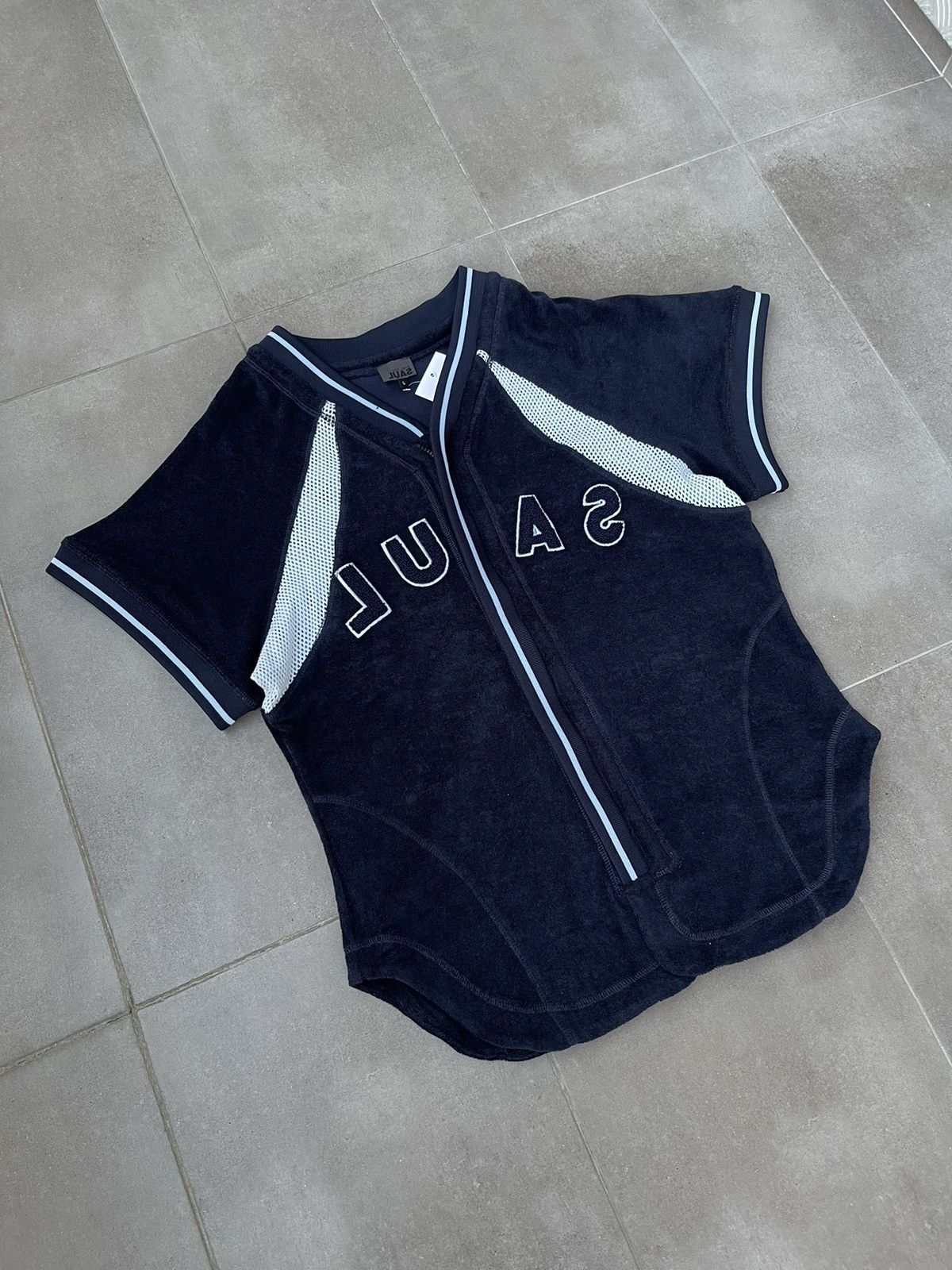 Saul Nash !DS! SS23 Saul Nash Big Logo Navy Paneled Zipped Top Size US L / EU 52-54 / 3 - 8 Thumbnail