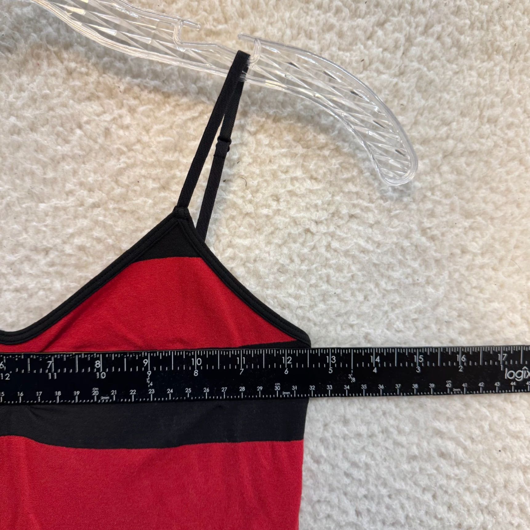 Vintage VINTAGE Y2K Red Striped Camisole Tank Top S/M Goth Punk Shirt Girls Womens Size S / US 4 / IT 40 - 4 Thumbnail