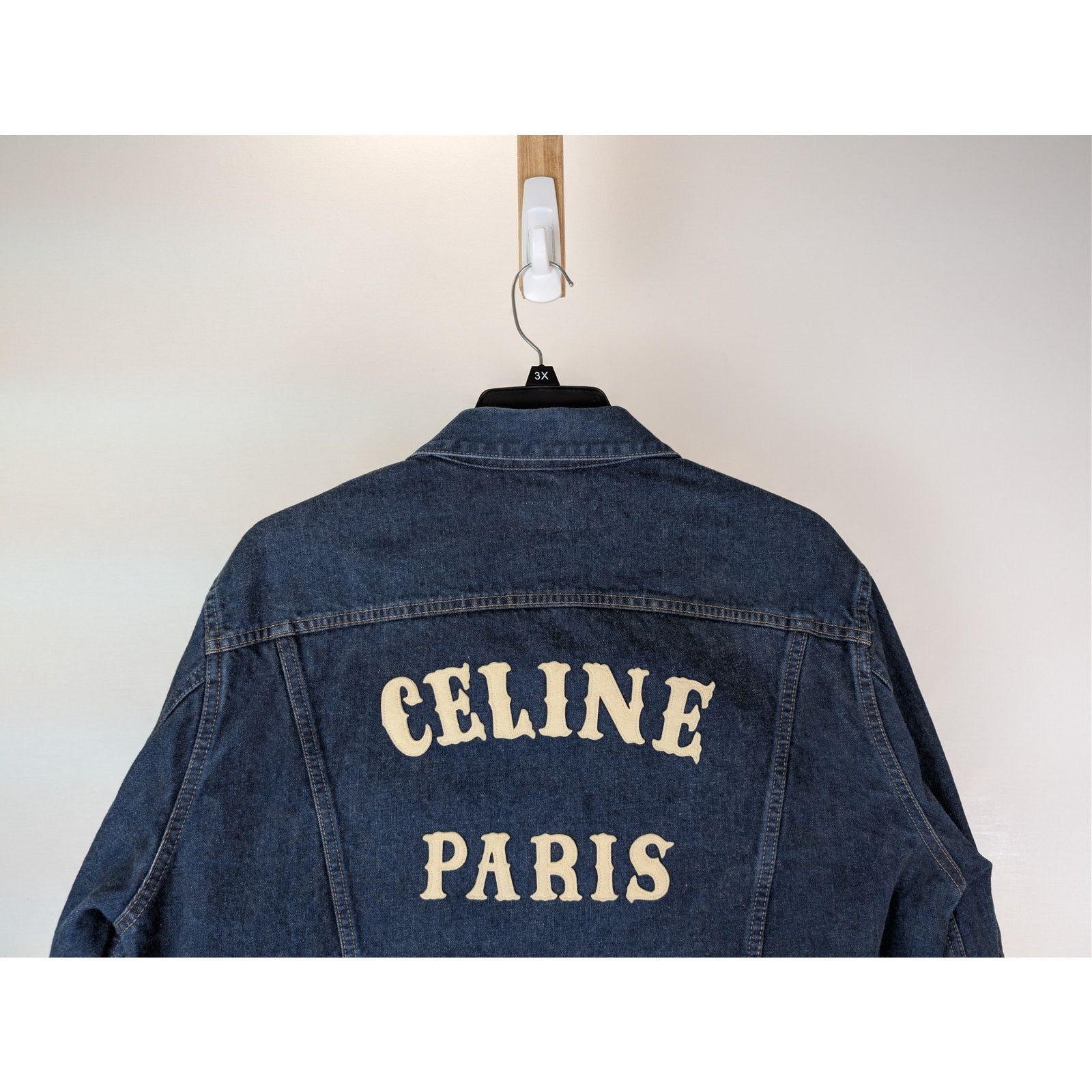 Celine o1rshd1 CELINE PARIS patch on the back Trucker Denim Jacket Size US XL / EU 56 / 4 - 11 Thumbnail