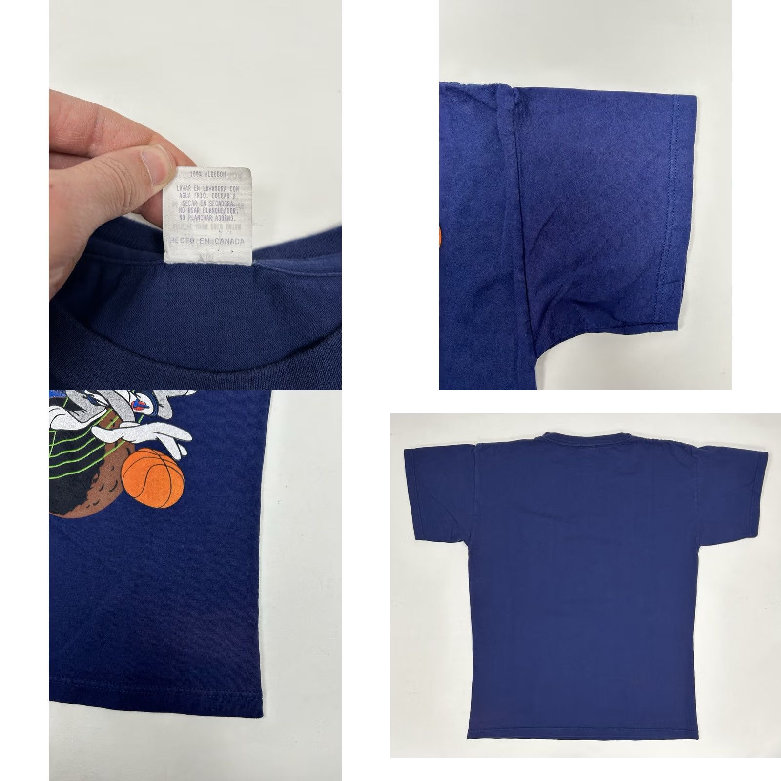 Vintage VINTAGE Space Jam Movie Promo Looney Tunes Warner Bros 1996 Tee Large Blue Cartoon 90s Basketball Unisex Adults Size US L / EU 52-54 / 3 - 10 Thumbnail