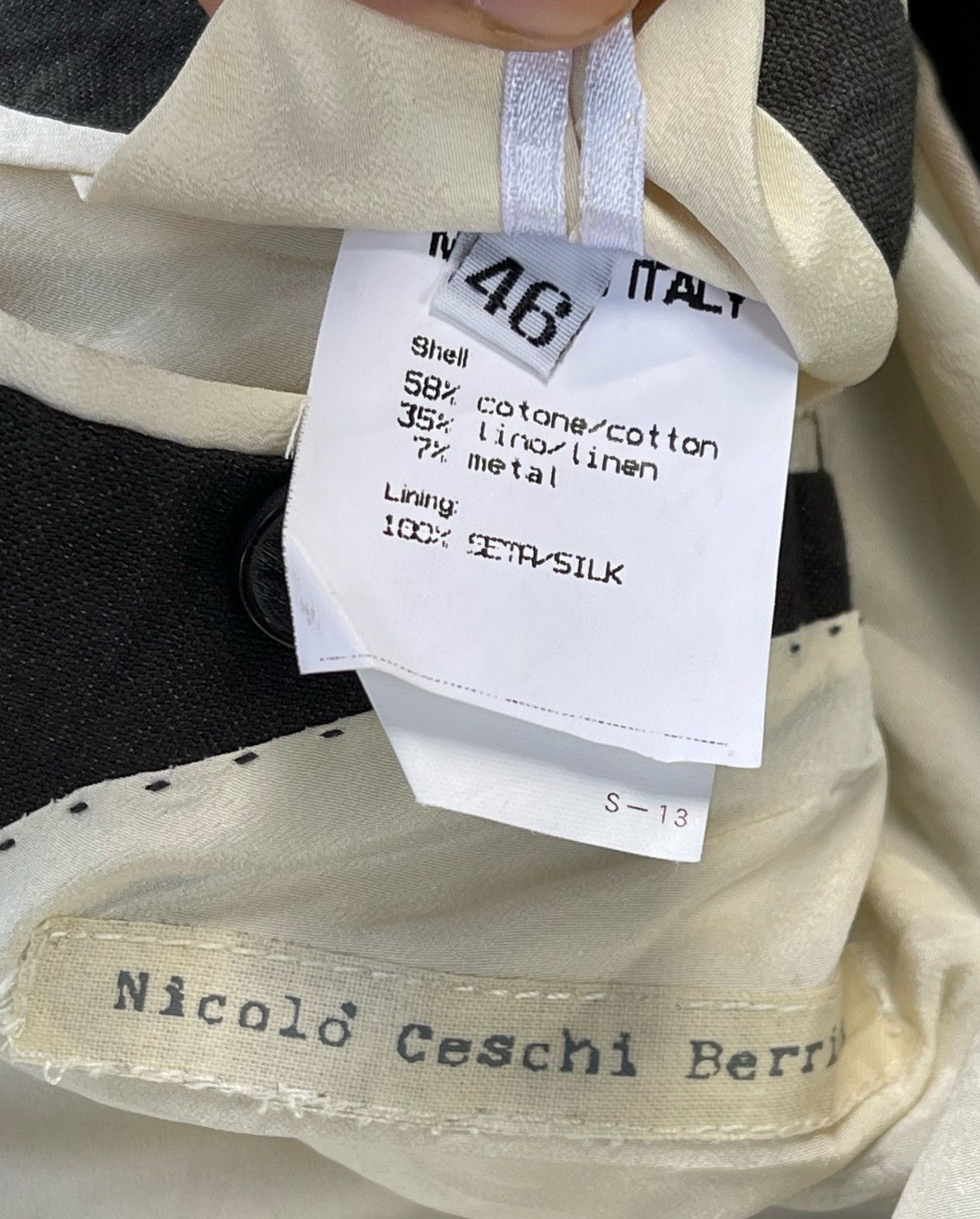 Nicolo Ceschi Berrini 🔥RARE🔥 NICOLO CESCHI BERRINI SINGLE BUTTON JACKET Size US S / EU 44-46 / 1 - 13 Thumbnail