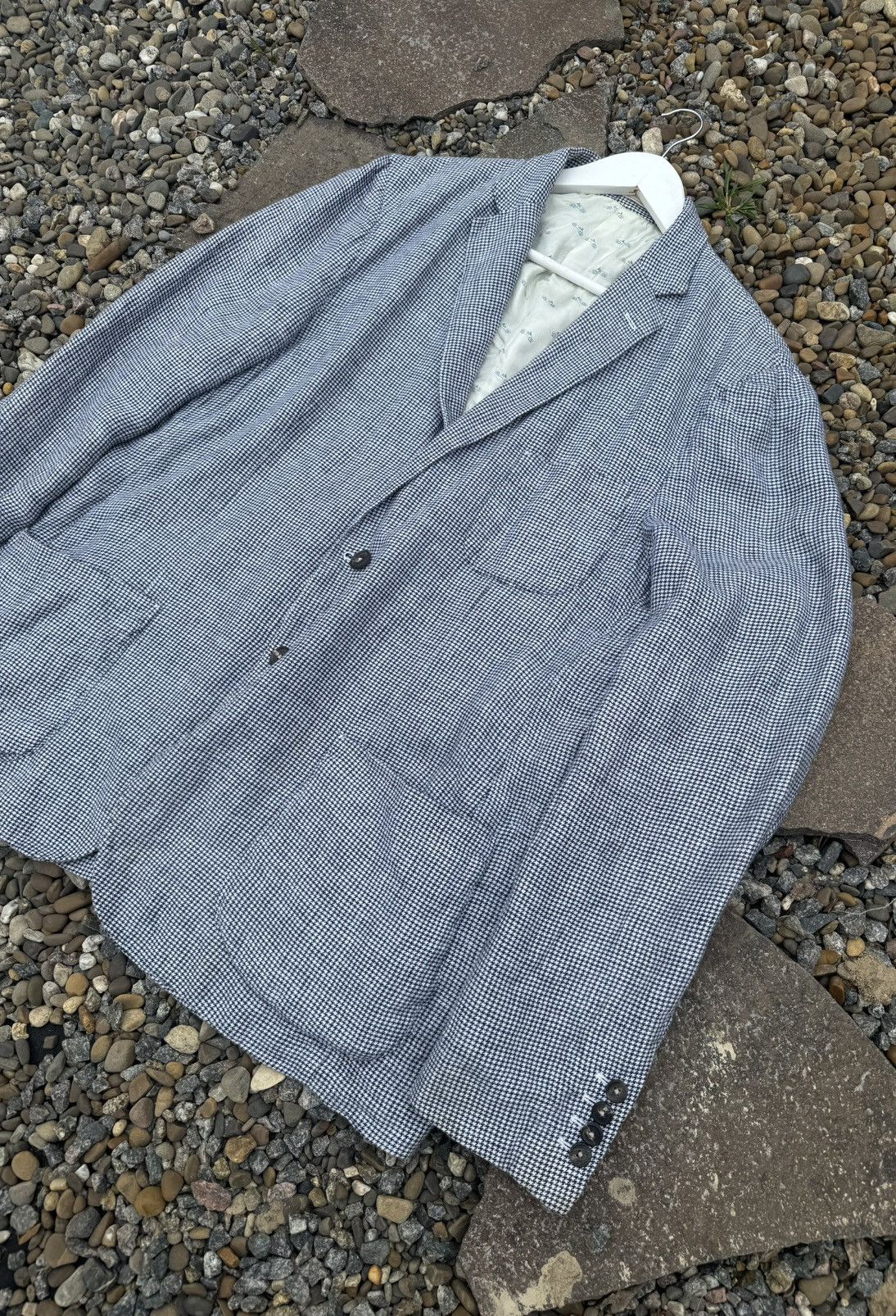 Massimo Alba Massimo Alba Lin houndstooth blazer luxury Size 44R - 4 Thumbnail