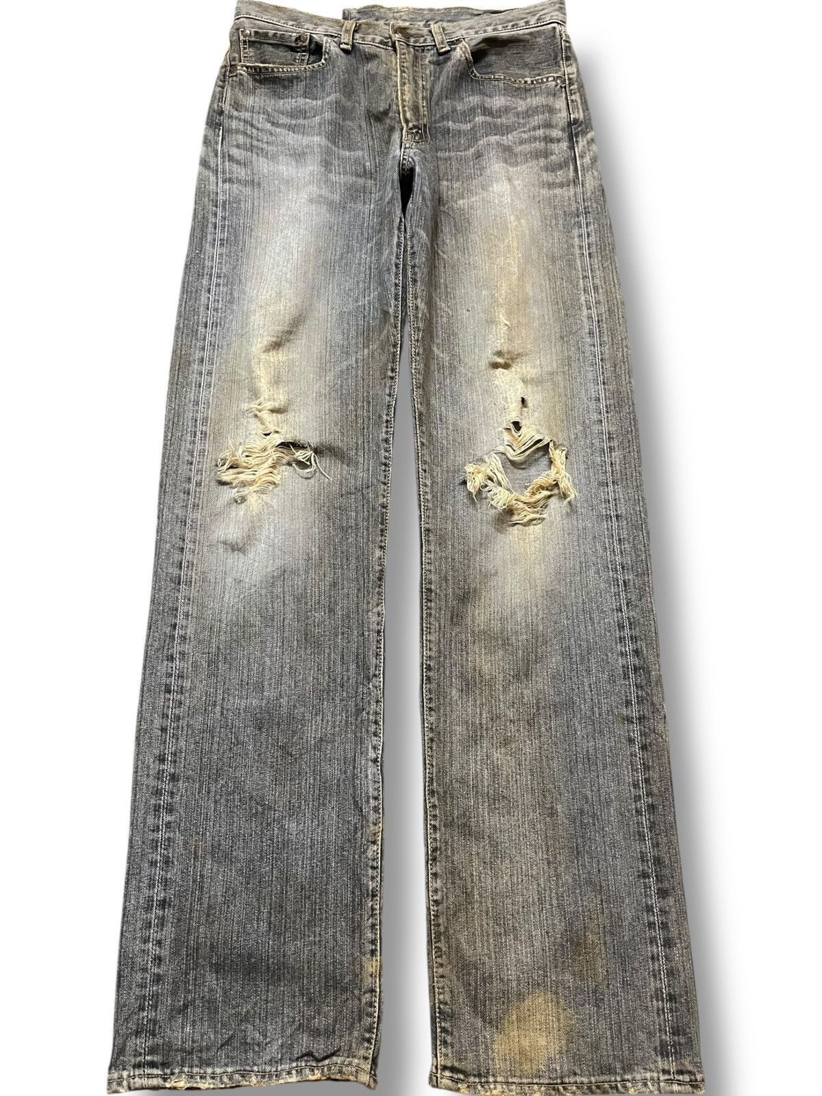 Big John Vintage Big John Big Washing Mudwash Distressed Denim Size US 30 / EU 46 - 1 Thumbnail