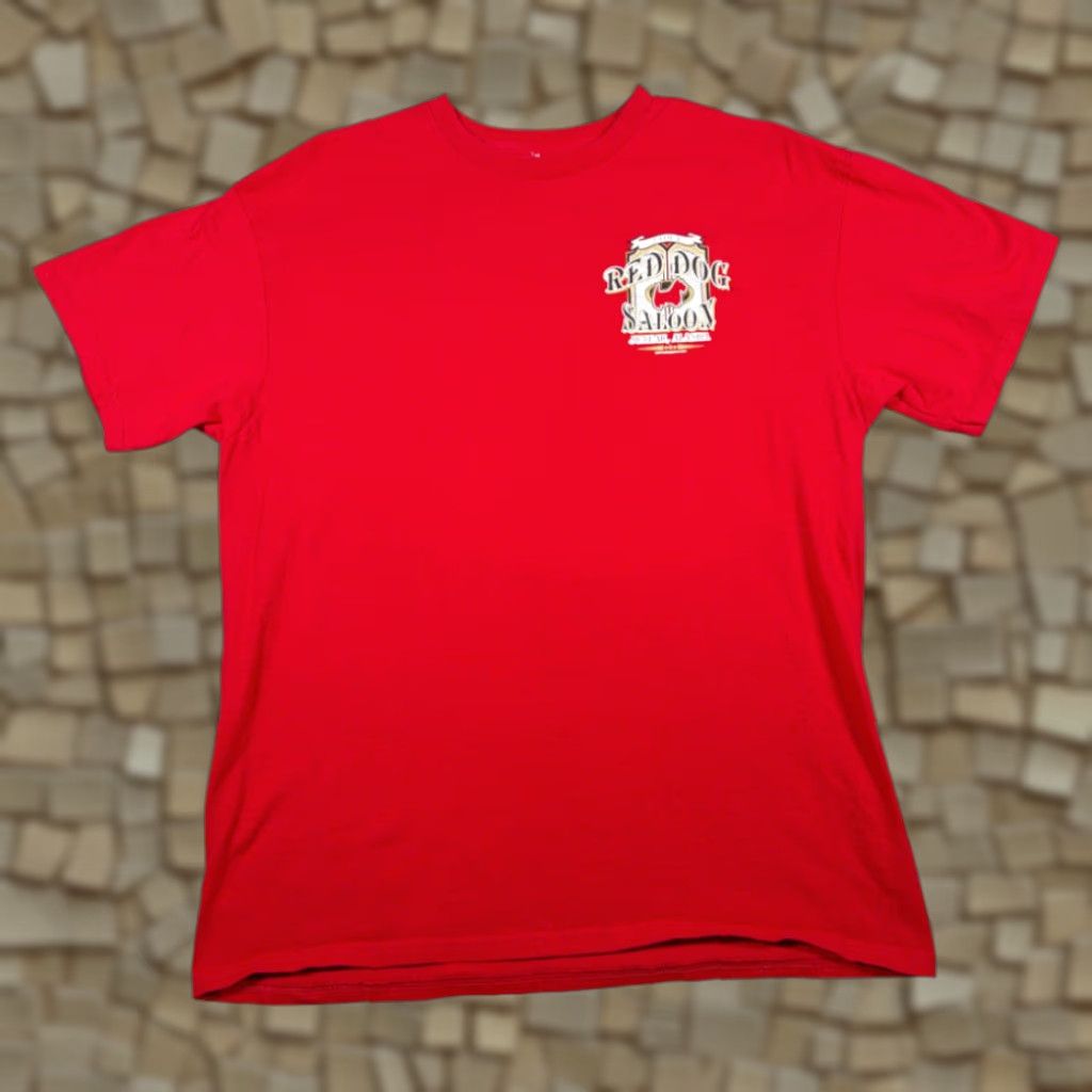 Vintage VINTAGE Red Dog Saloon Shirt Red Adult MEDIUM T-Shirt Crew Neck Short Sleeve Solid Graphic Bar Restaurant Souvenir Mens Size US M / EU 48-50 / 2 - 1 Thumbnail