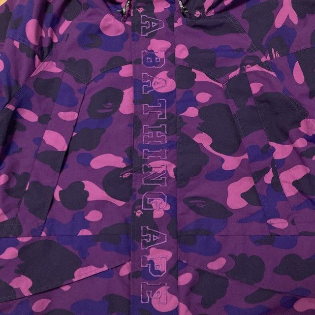 Bape BAPE Purple camo hoodie snowboard jacket a bathing ape Size US M / EU 48-50 / 2 - 2 Thumbnail