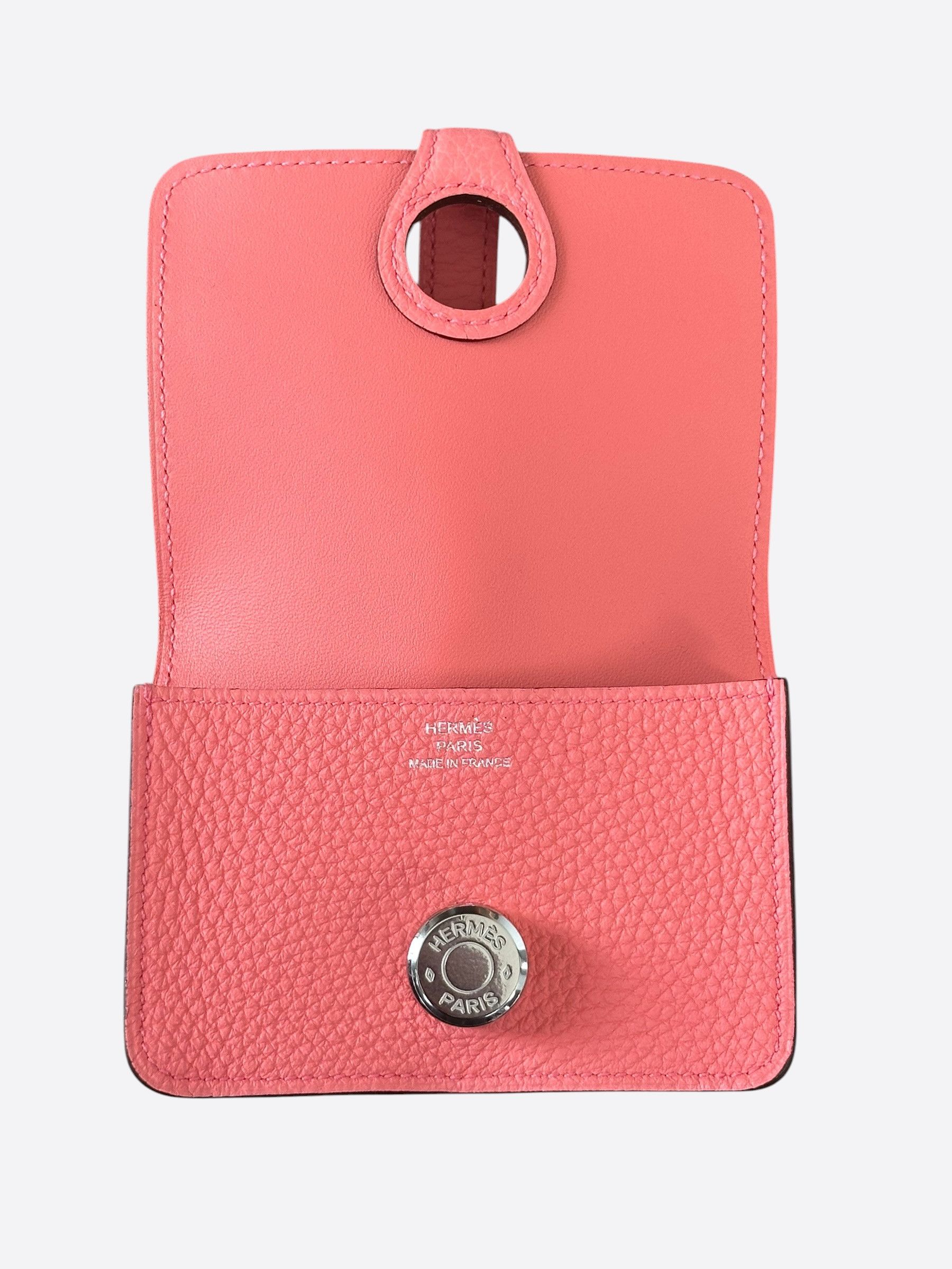 Hermes Hermes Pink Togo & Palladium Hardware Compact Dogon Wallet Size ONE SIZE - 3 Thumbnail