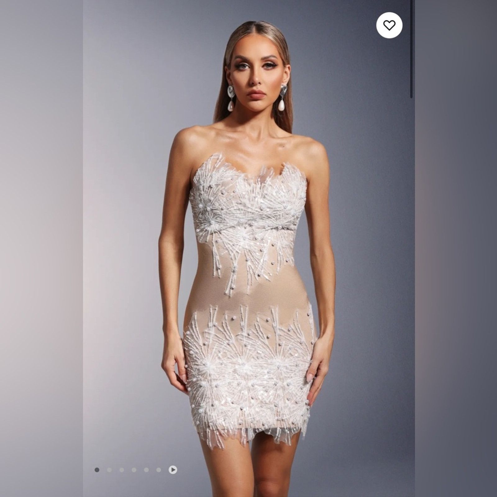 Other Chic Strapless White Dress size S Size S / US 4 / IT 40 - 2 Thumbnail