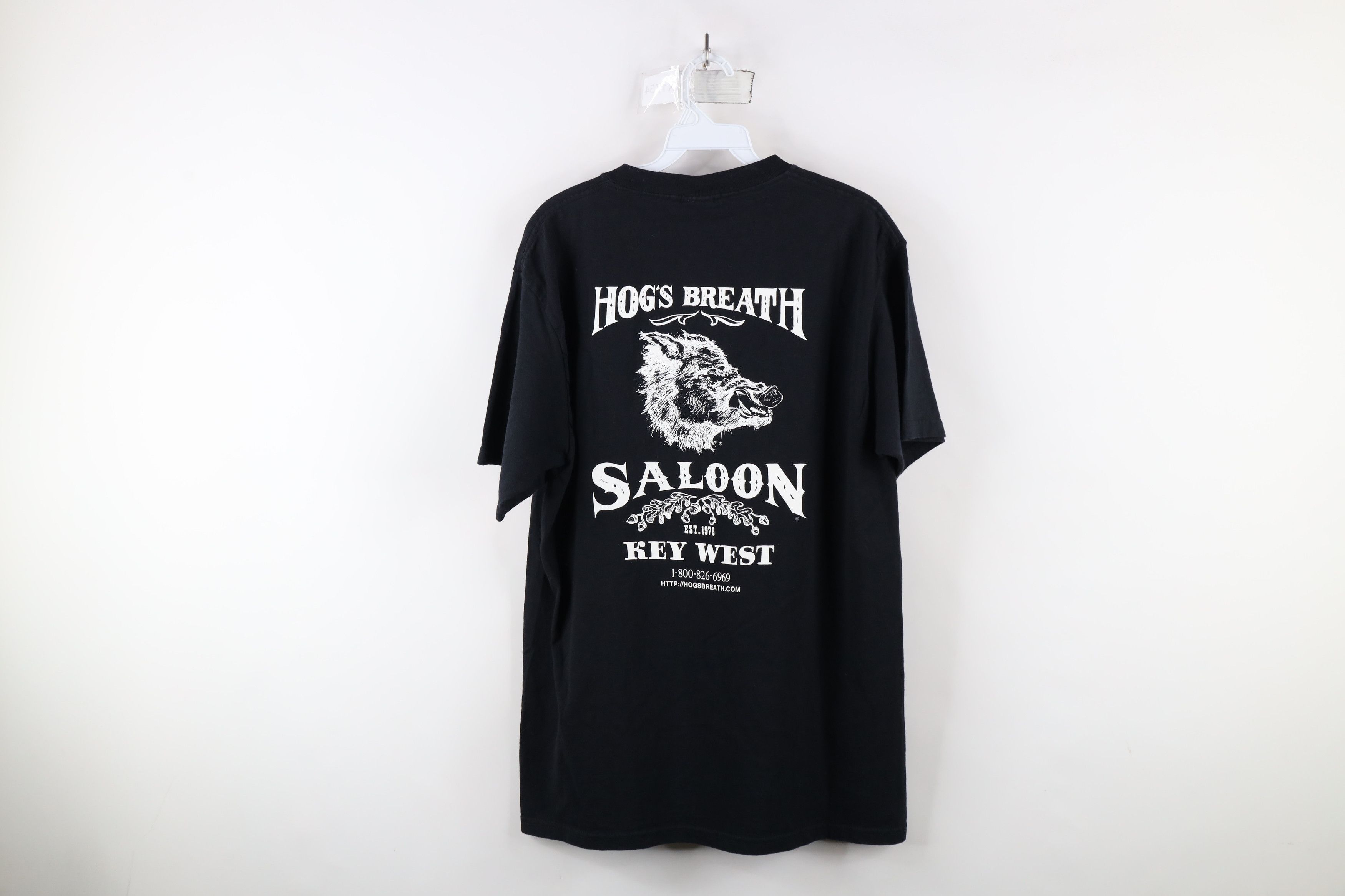 Vintage Vintage 90s Streetwear Spell Out Hogs Breath Saloon T-Shirt Size US L / EU 52-54 / 3 - 8 Thumbnail