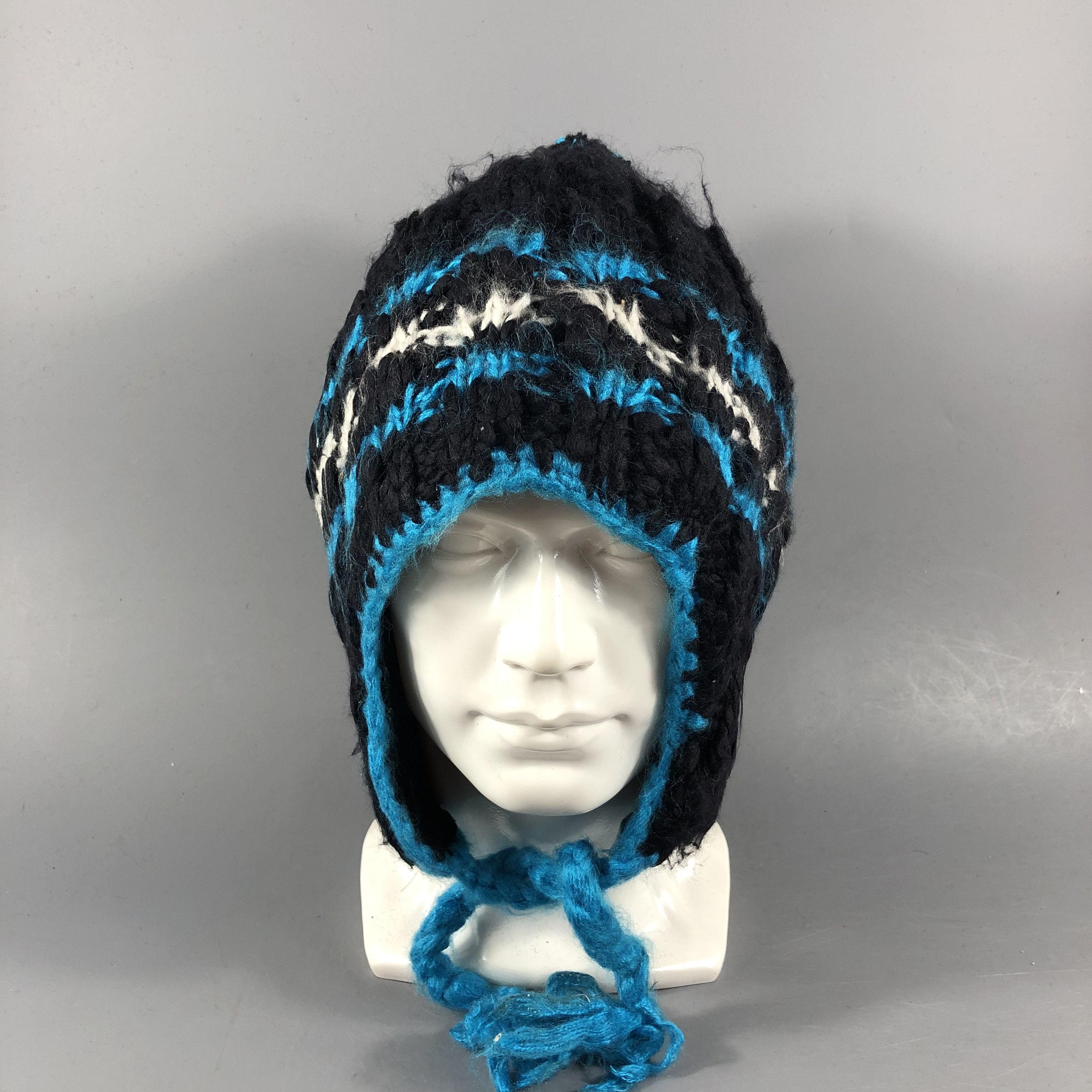 Vintage Unknown Earflap Bobble Beanie Snowcap Snow Hat B1003 Size ONE SIZE - 2 Thumbnail