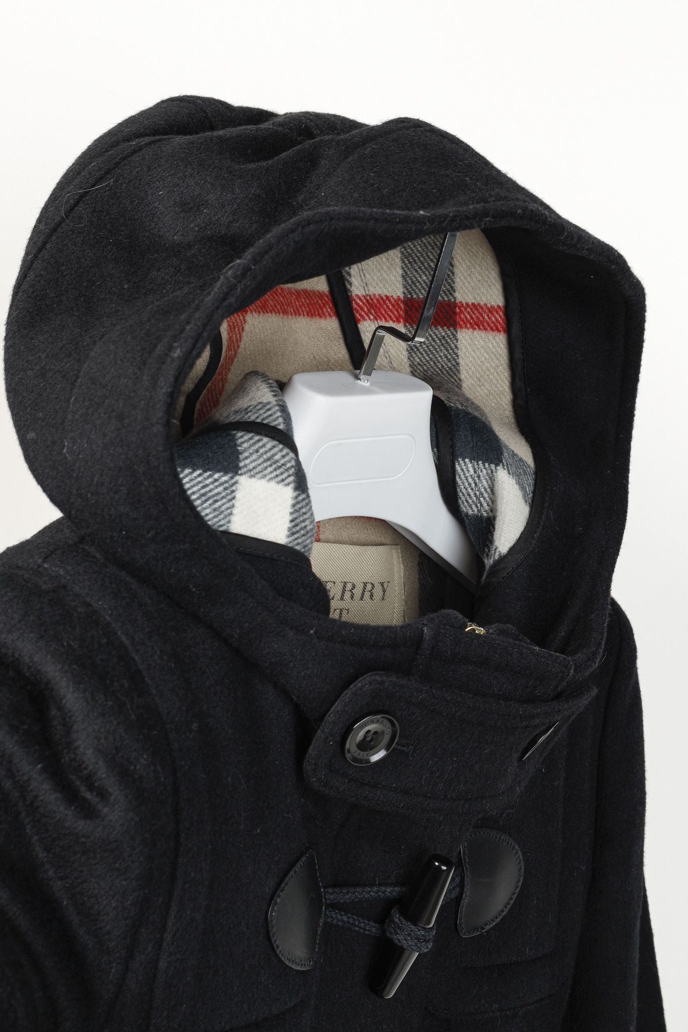 Burberry Burberry Brit Finsdale Black Wool Duffle Coat Size S / US 4 / IT 40 - 9 Thumbnail