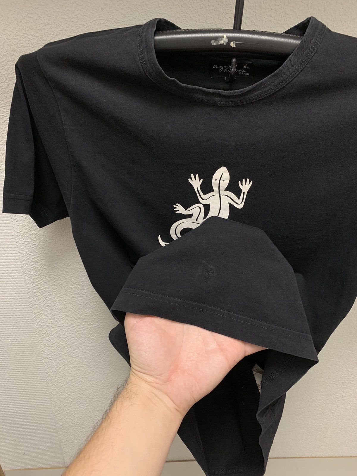 agnes b. Agnes home Paris black t-shirt iguana S size Size US S / EU 44-46 / 1 - 3 Thumbnail