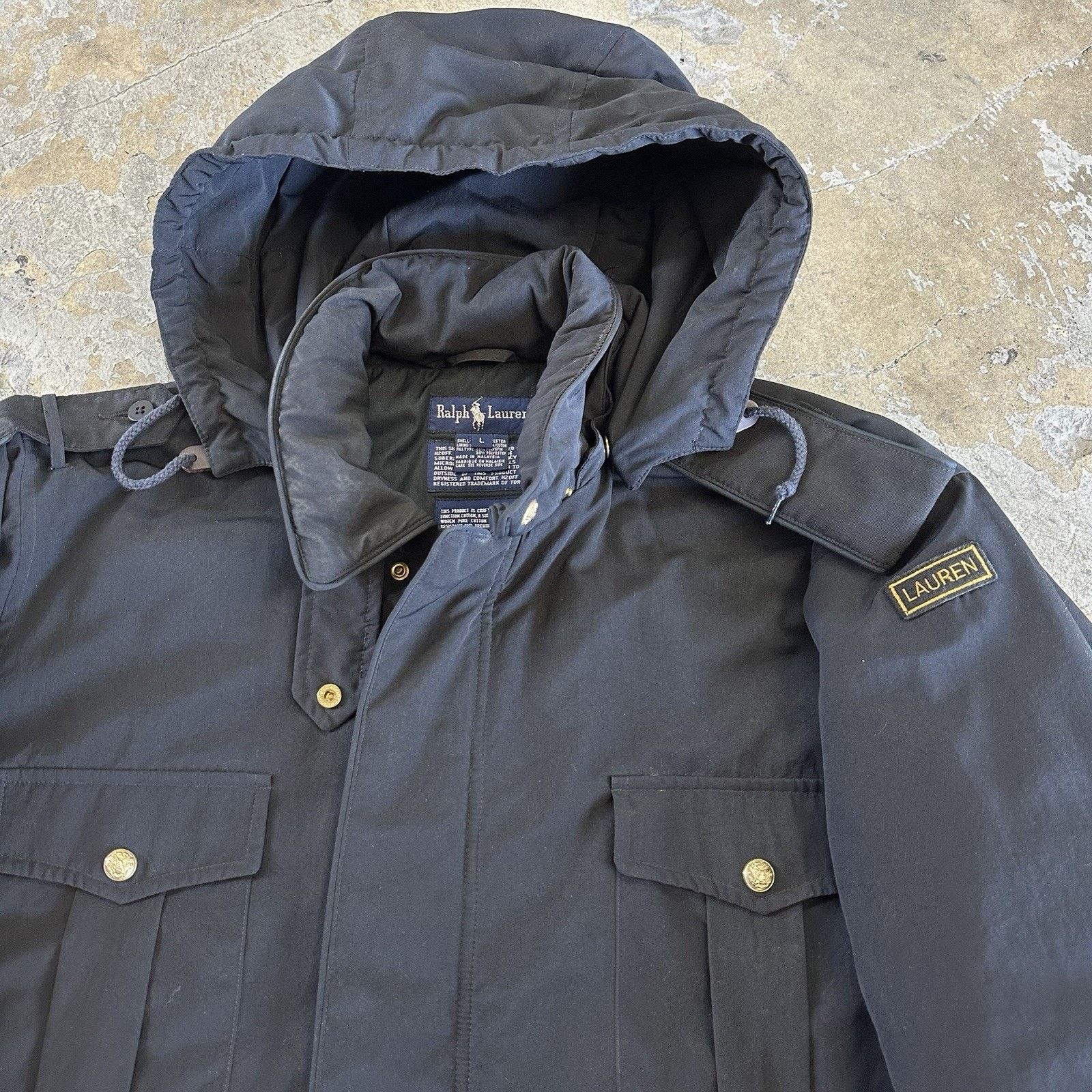 Polo Ralph Lauren × Vintage Vintage 80s Polo Ralph Lauren Black Puffer Jacket Size US L / EU 52-54 / 3 - 2 Thumbnail