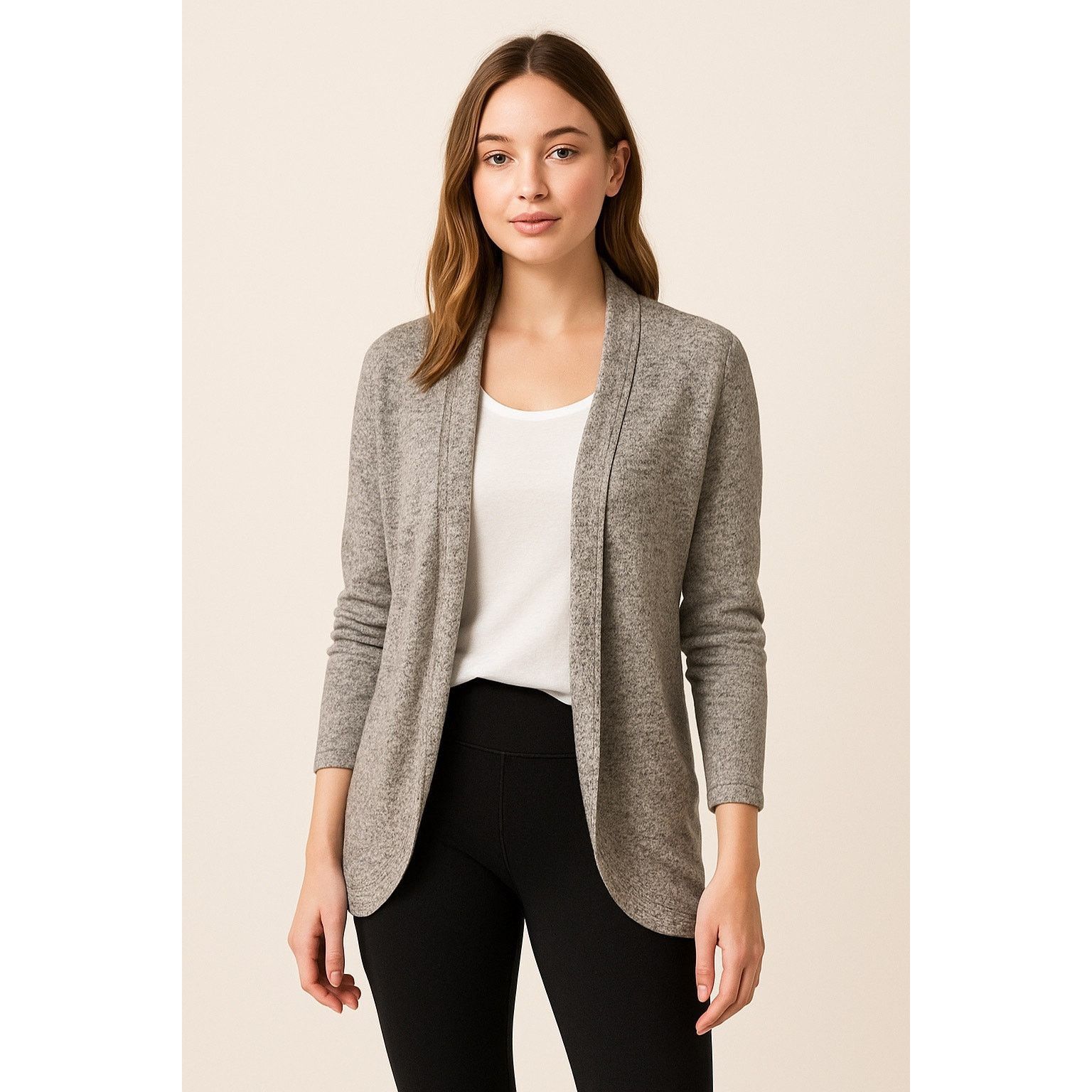 Other Cozy Minimalist Gray Open Front Cardigan Free Kisses S Size S / US 4 / IT 40 - 1 Thumbnail