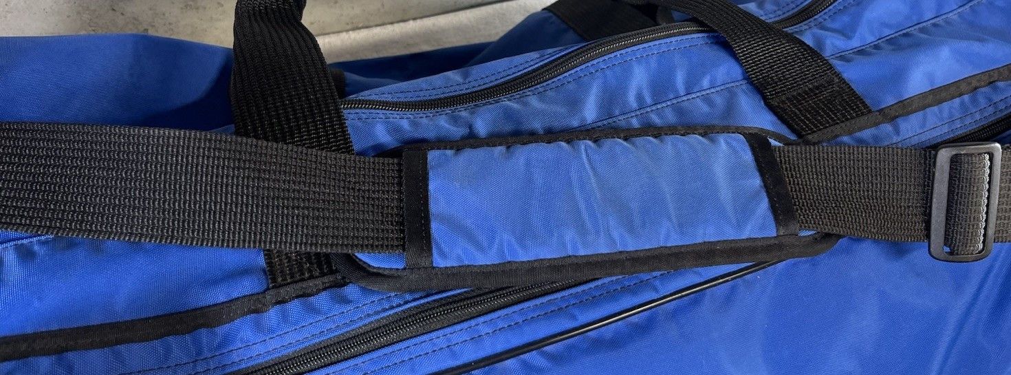 Nike Vintage XL 90s Blue Nike Travel Duffle Gym Bag Swoosh Logo Size ONE SIZE - 7 Thumbnail
