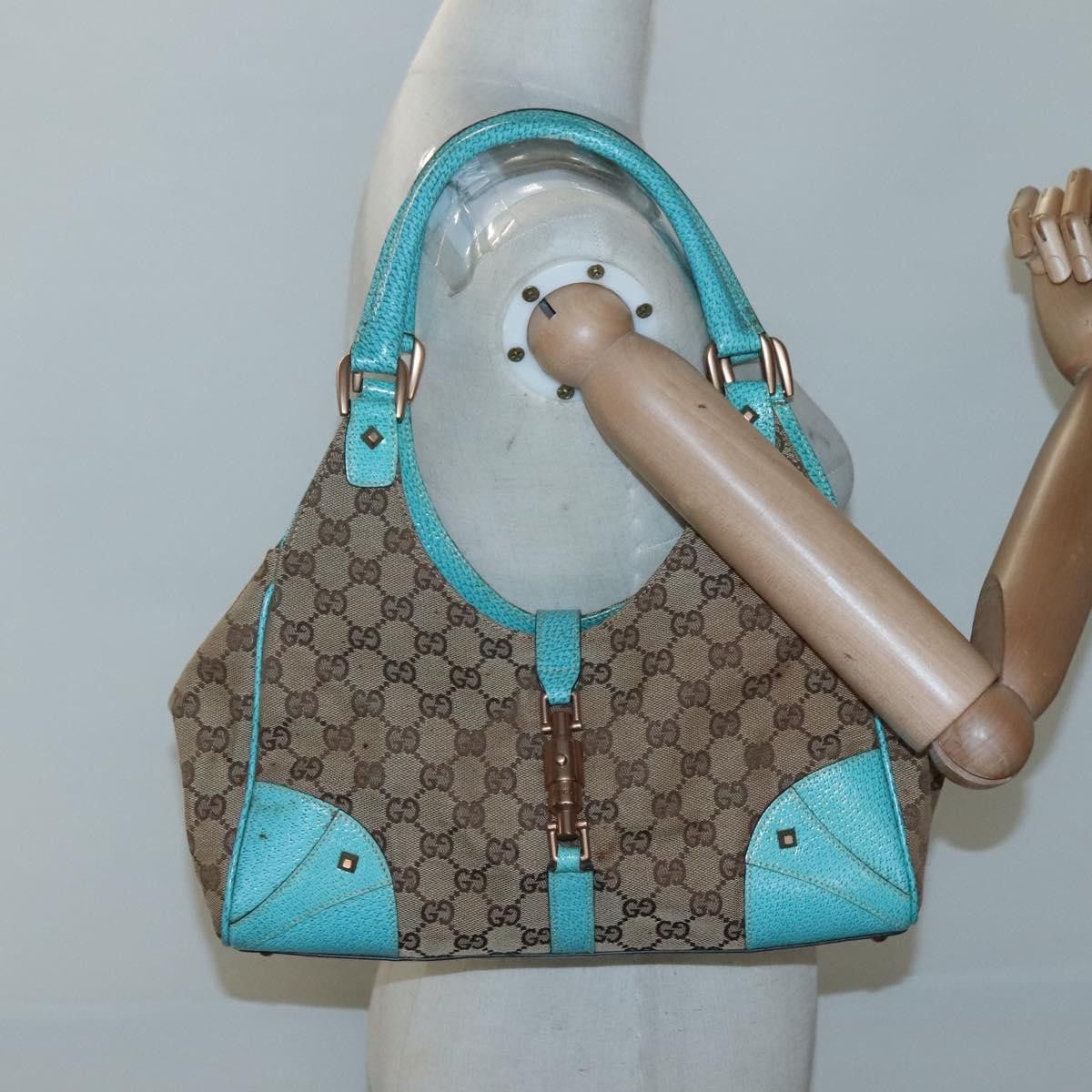 Gucci GUCCI GG Canvas Jackie Shoulder Bag Beige Size ONE SIZE - 22 Thumbnail
