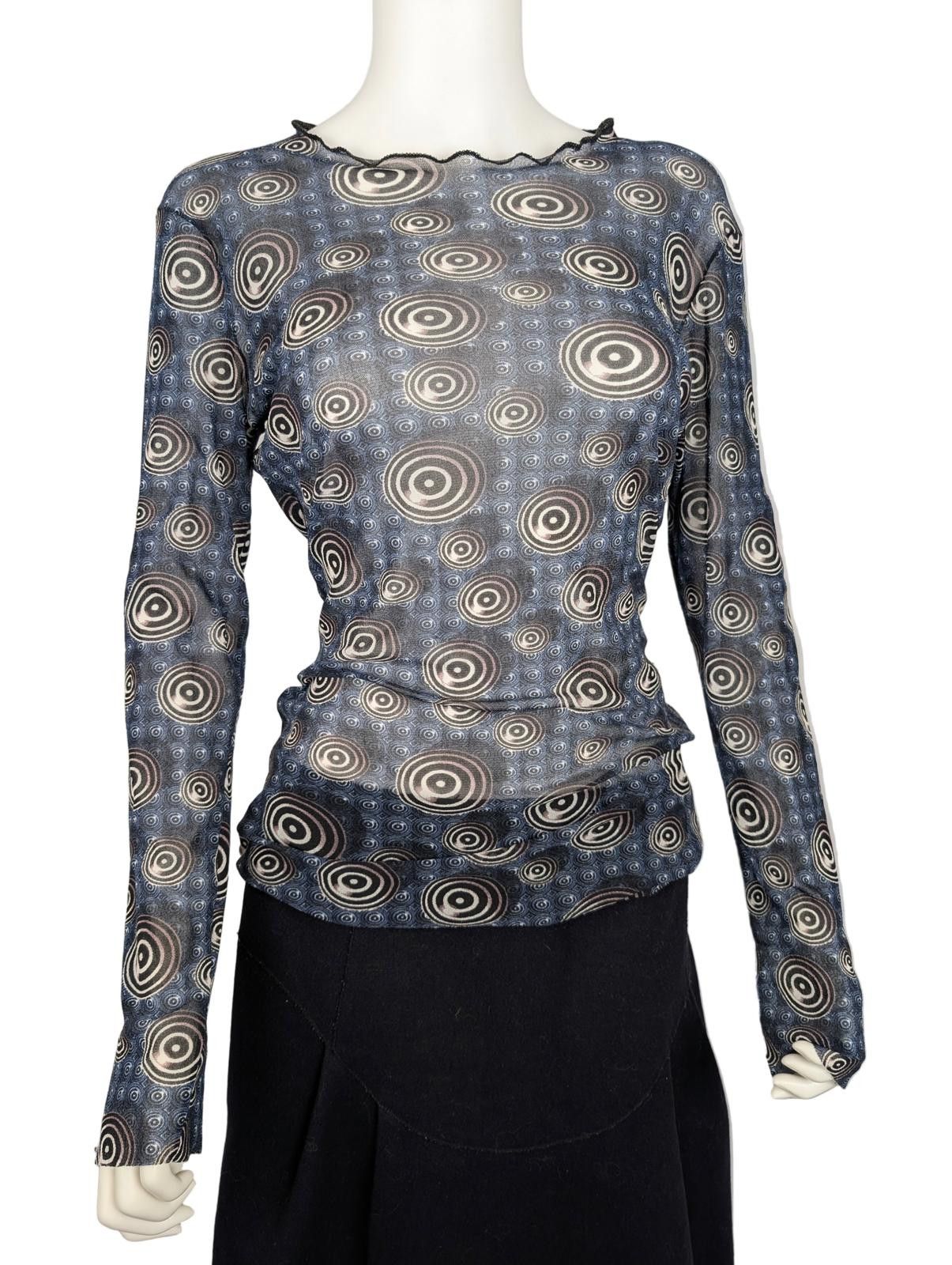 Jean Paul Gaultier Jean Paul Gaultier F/W 1996 Psychedelic Print Top Size L / US 10 / IT 46 - 1 Thumbnail