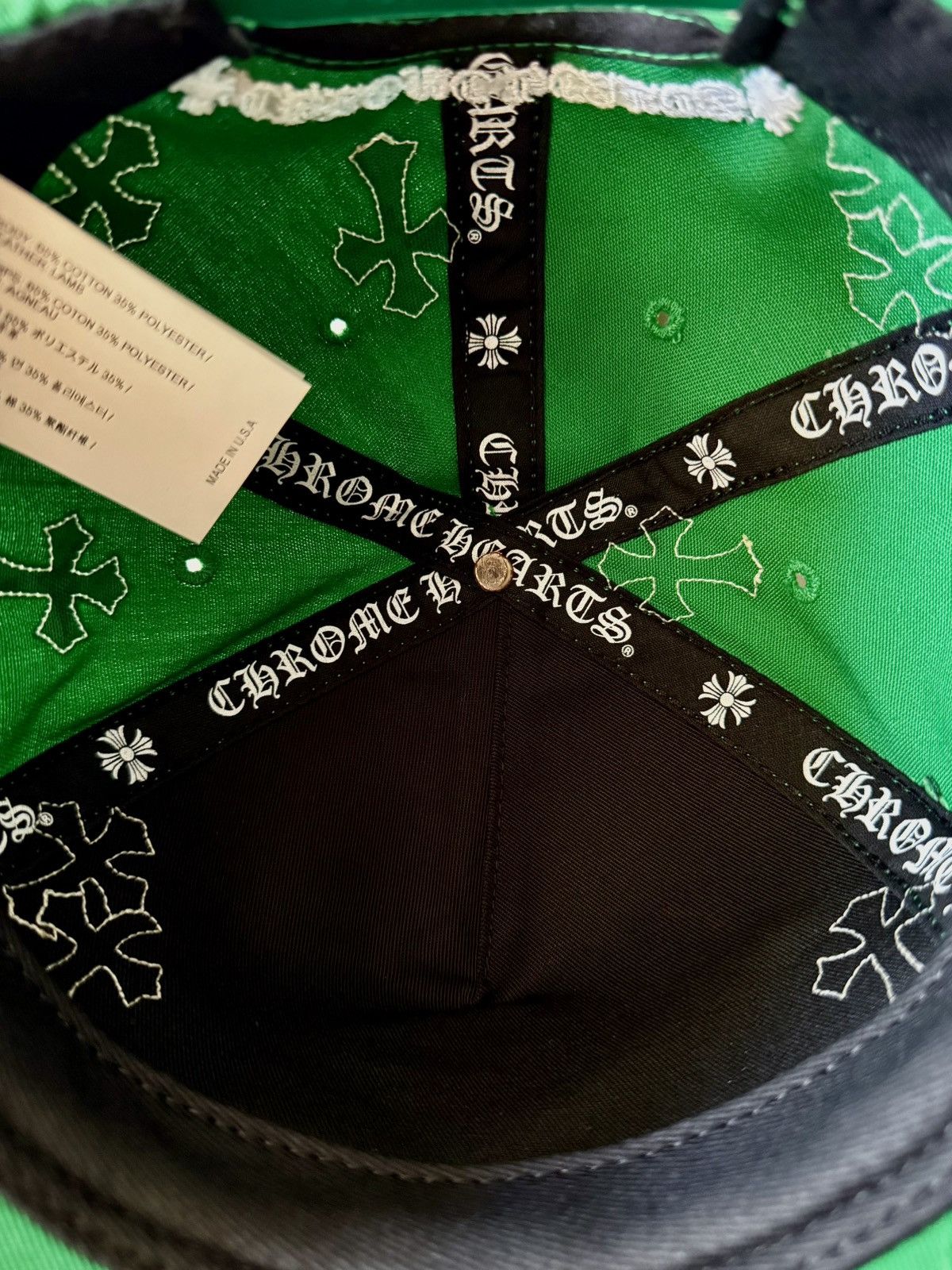 Chrome Hearts Chrome Hearts - Leather Cross Patch - Baseball Hat Size ONE SIZE - 16 Thumbnail