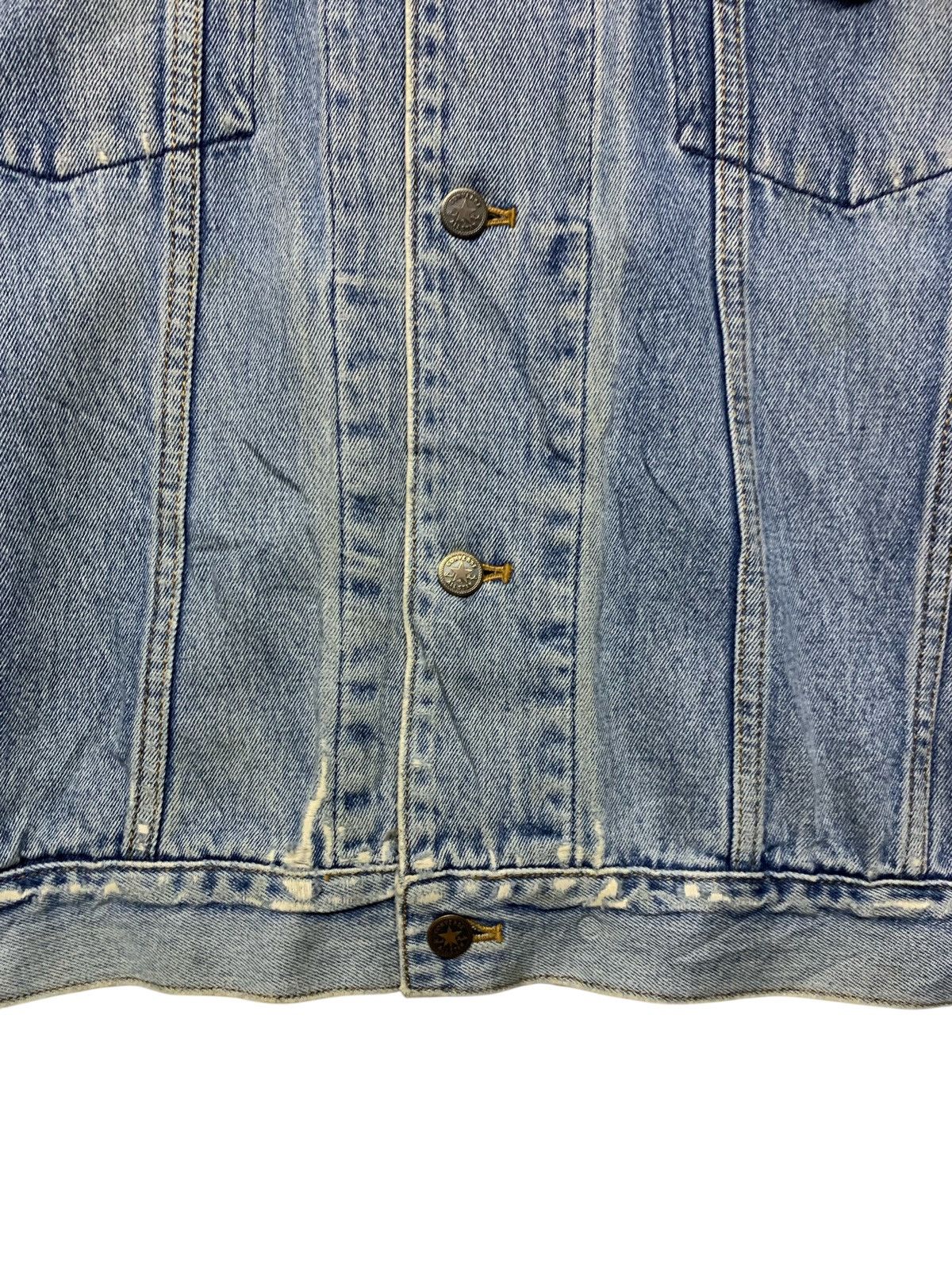 Converse × Vintage Vintage 90's Distressed Converse Jeans Jacket Size US XL / EU 56 / 4 - 7 Thumbnail