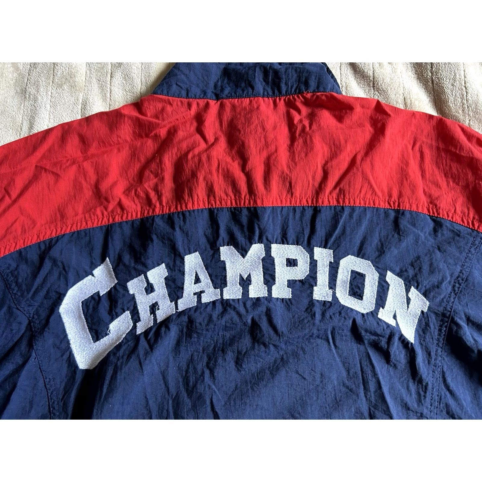 Champion VINTAGE Champion Windbreaker Jacket Coat Pockets 1/4 Zip Mens Size L 90s Size US L / EU 52-54 / 3 - 3 Thumbnail