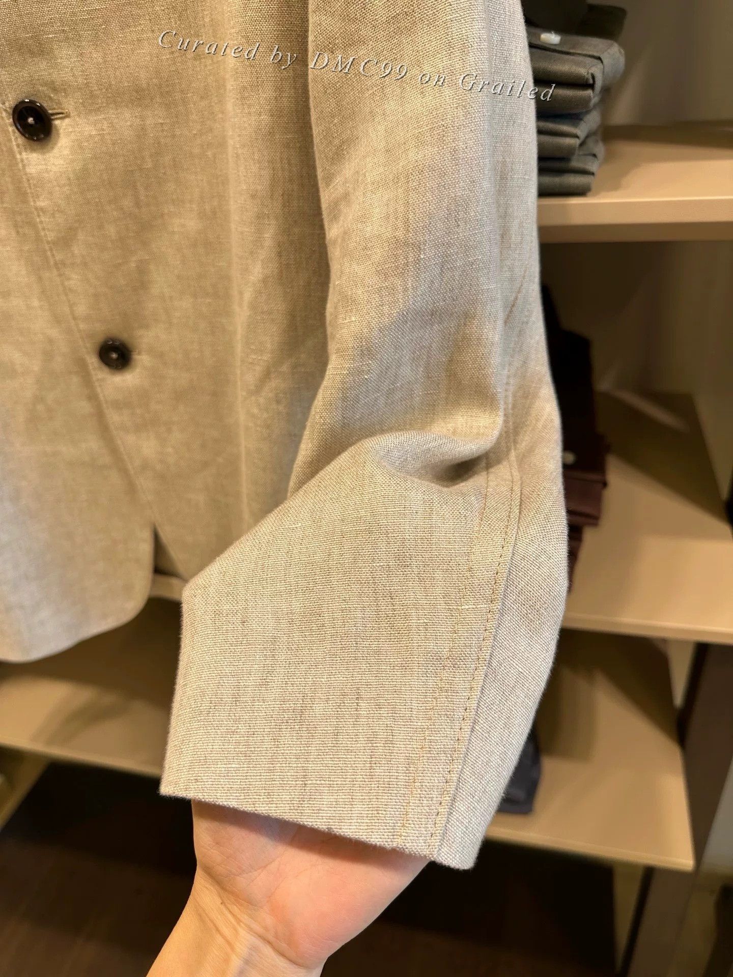 Ermenegildo Zegna Zegna Oasi Lino Beige Men's Jacket Size US M / EU 48-50 / 2 - 4 Thumbnail