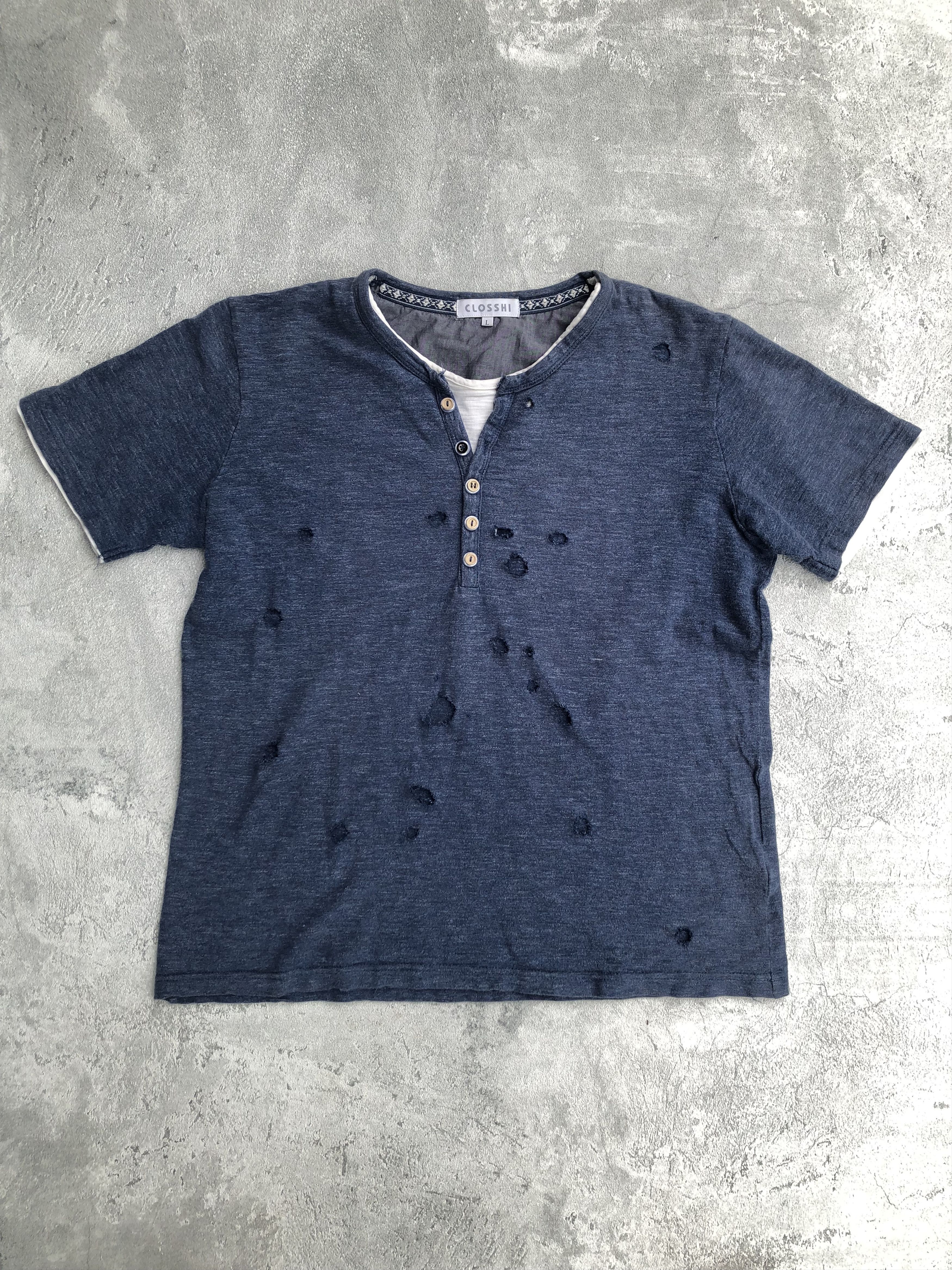 Japanese Brand Closshi Double Layer Sick Distressed Japanese Destroyed Size US L / EU 52-54 / 3 - 1 Thumbnail