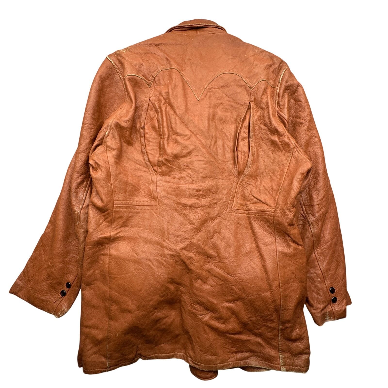 Other Vintage 70s WB Place & Co Deerskin Leather Coat Jacket 42 Size US L / EU 52-54 / 3 - 2 Thumbnail