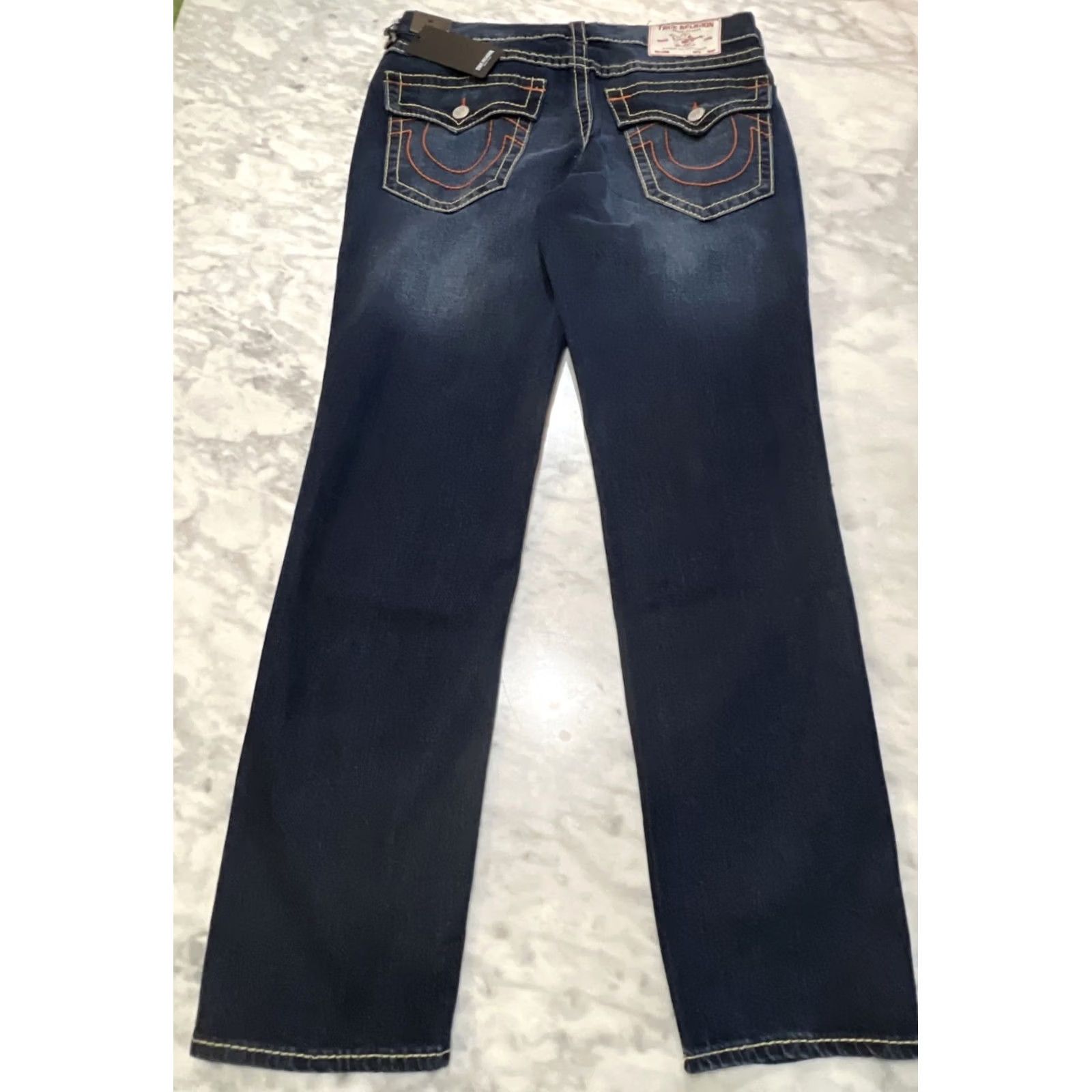 True Religion True Religion Geno Big T Flap Relax Slim Jeans Men 33 Dark Mahogany Wood 700607 NWT Size US 33 - 4 Thumbnail