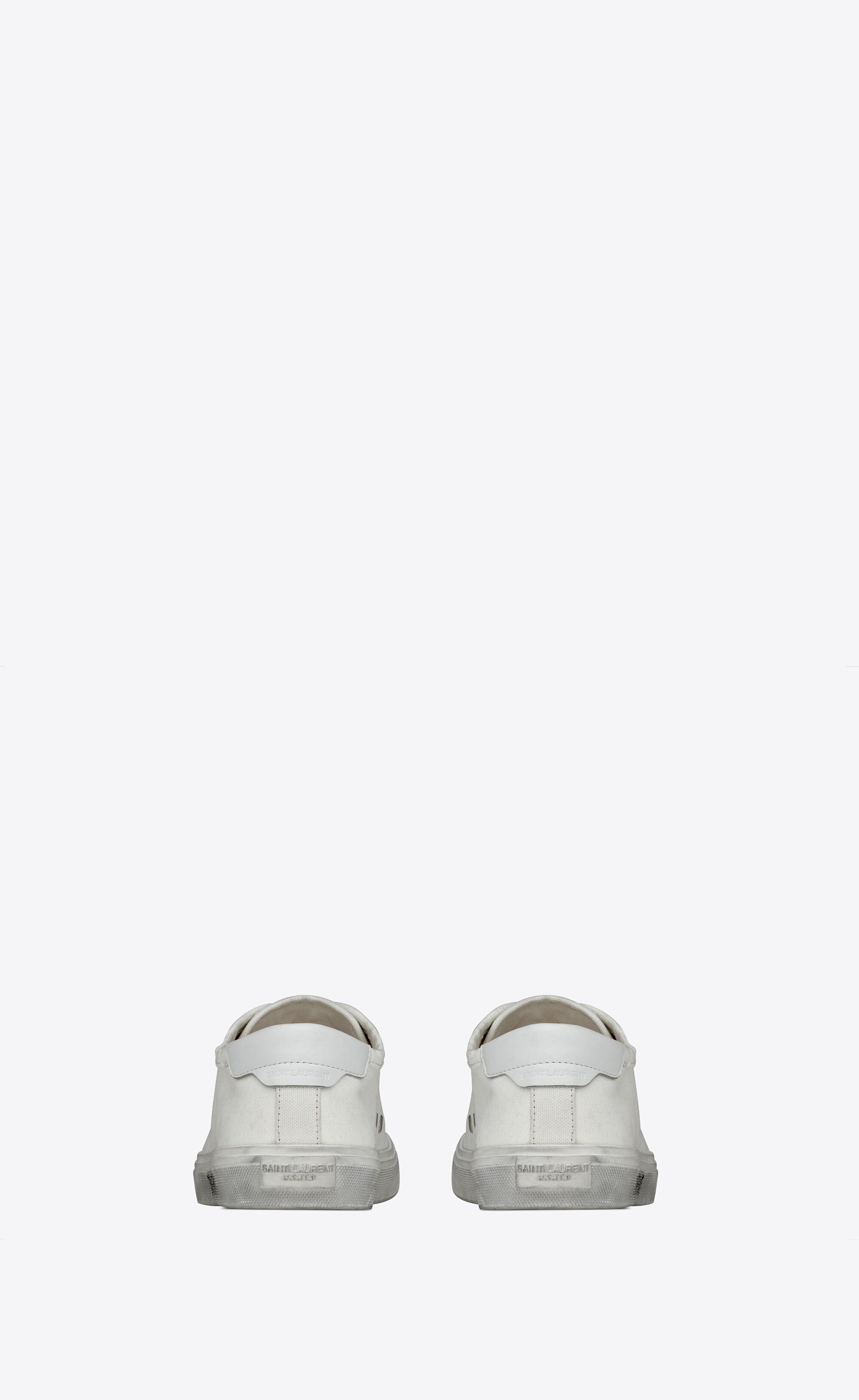Saint Laurent Paris o1bcso1str1224 Malibu Sneakers In Canvas in White Size US 8.5 / EU 41-42 - 4 Thumbnail