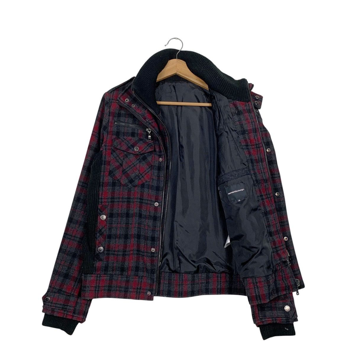 semanticdesign ☀️Semantic design wool red tartan punk jacket Size US S / EU 44-46 / 1 - 10 Thumbnail