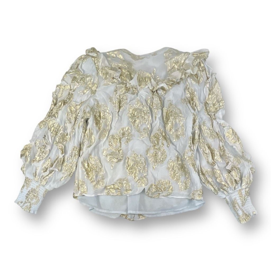 Other A Loves A Metallic Ruffle Blouse Top Size Medium Size M / US 6-8 / IT 42-44 - 4 Thumbnail