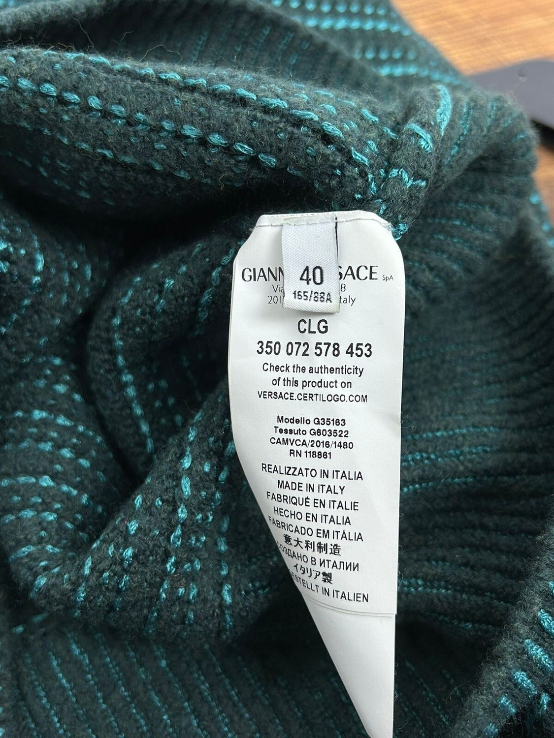 Versace Gianni Versace High Neck Striped Wool Knitwear Sweater 40 Size S / US 4 / IT 40 - 7 Thumbnail