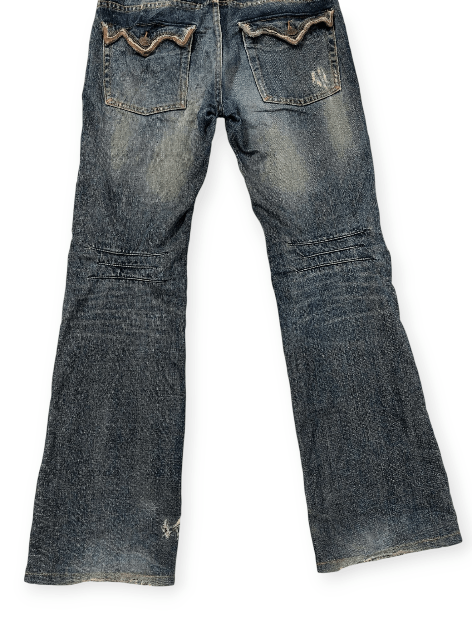 Vintage Vintage Edge Ruppert Punk Flare Denim Size US 32 / EU 48 - 12 Thumbnail