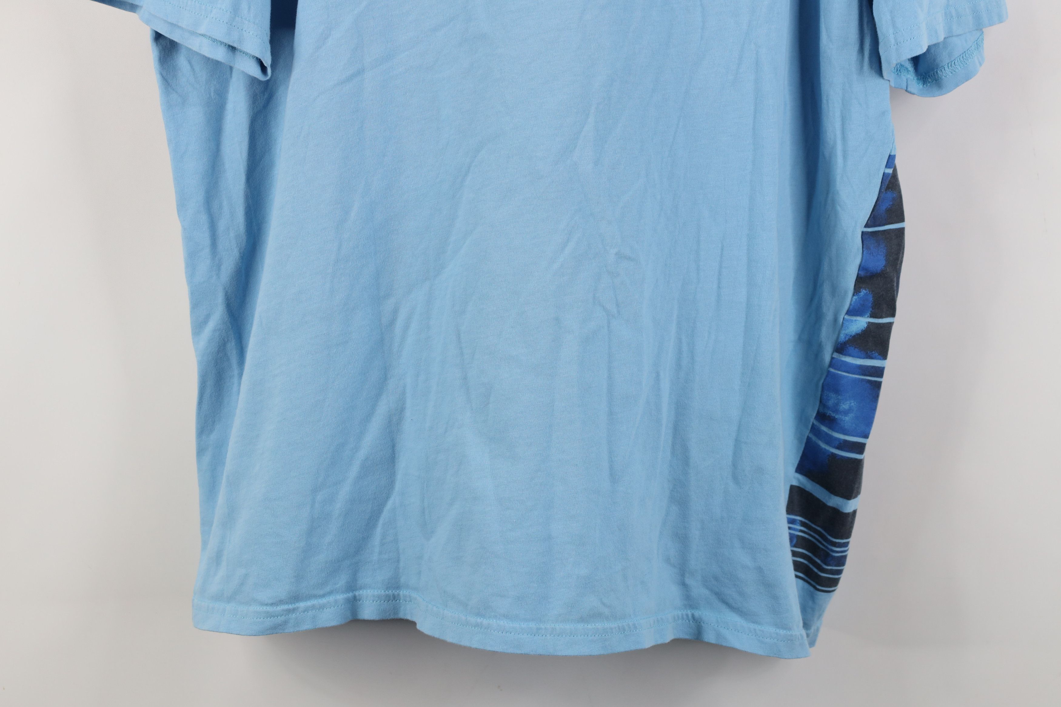Oakley Vintage Y2K Oakley Striped Flower Floral T-Shirt Blue Size US XXL / EU 58 / 5 - 16 Thumbnail