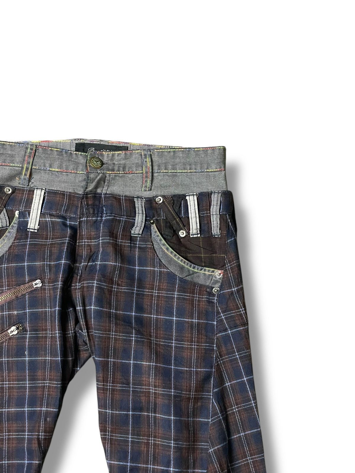 If Six Was Nine Breath Mint Double Waisted Tartan Pants (92) Size US 32 / EU 48 - 5 Thumbnail