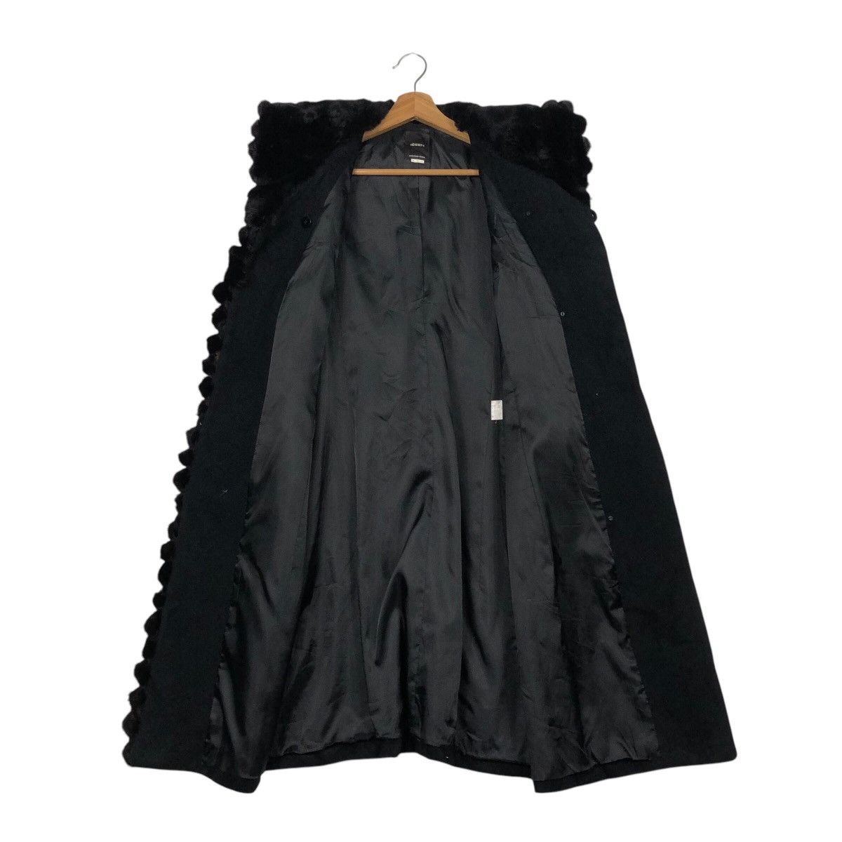 Issey Miyake 📌Rich Black Vintage Long Jacket Wool Issen Collezione Donna Size US M / EU 48-50 / 2 - 15 Thumbnail