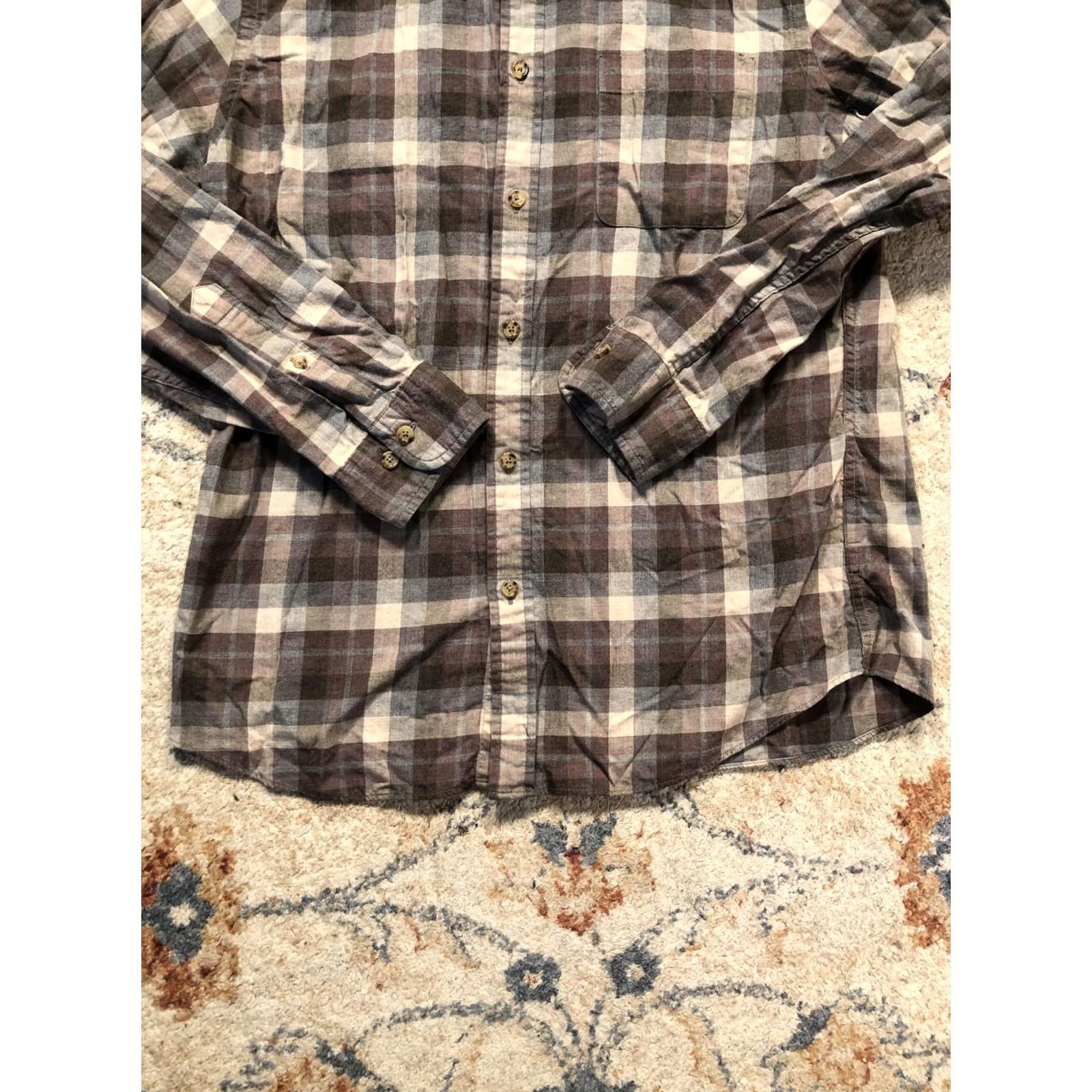 Brooks Brothers Brooks Brothers Shirt Mens M Brown Plaid Long Sleeve Button-Down Casual Shirt Size US M / EU 48-50 / 2 - 5 Thumbnail